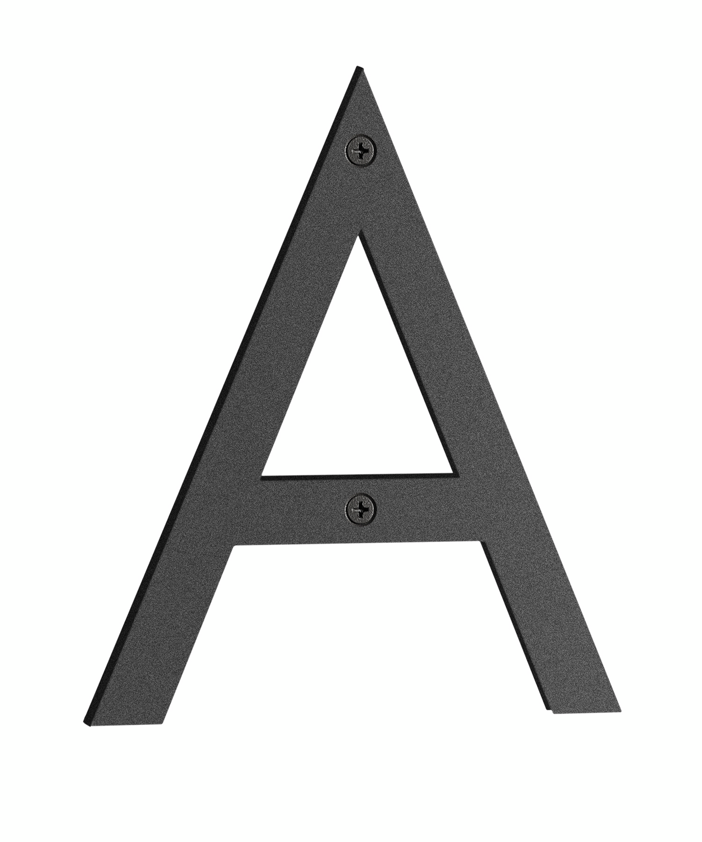 Talokirjain Beslagsboden A BB790 mattamusta ruostumaton teräs