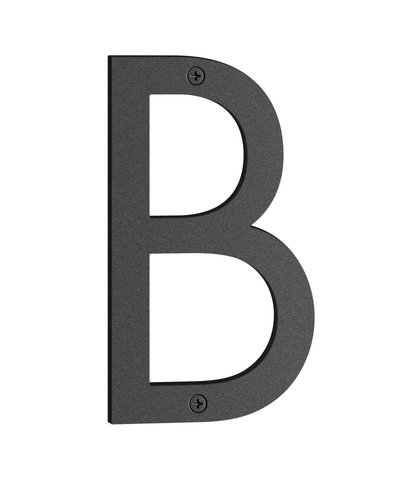 Talokirjain Beslagsboden B BB791 mattamusta ruostumaton teräs