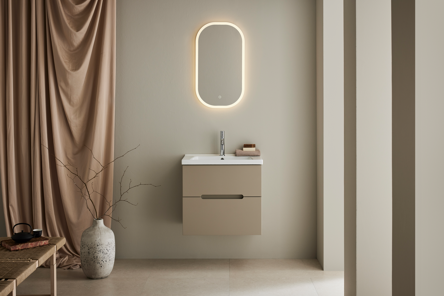 KOMMOD HAFA CLAY 600 MÖRK BEIGE SUN