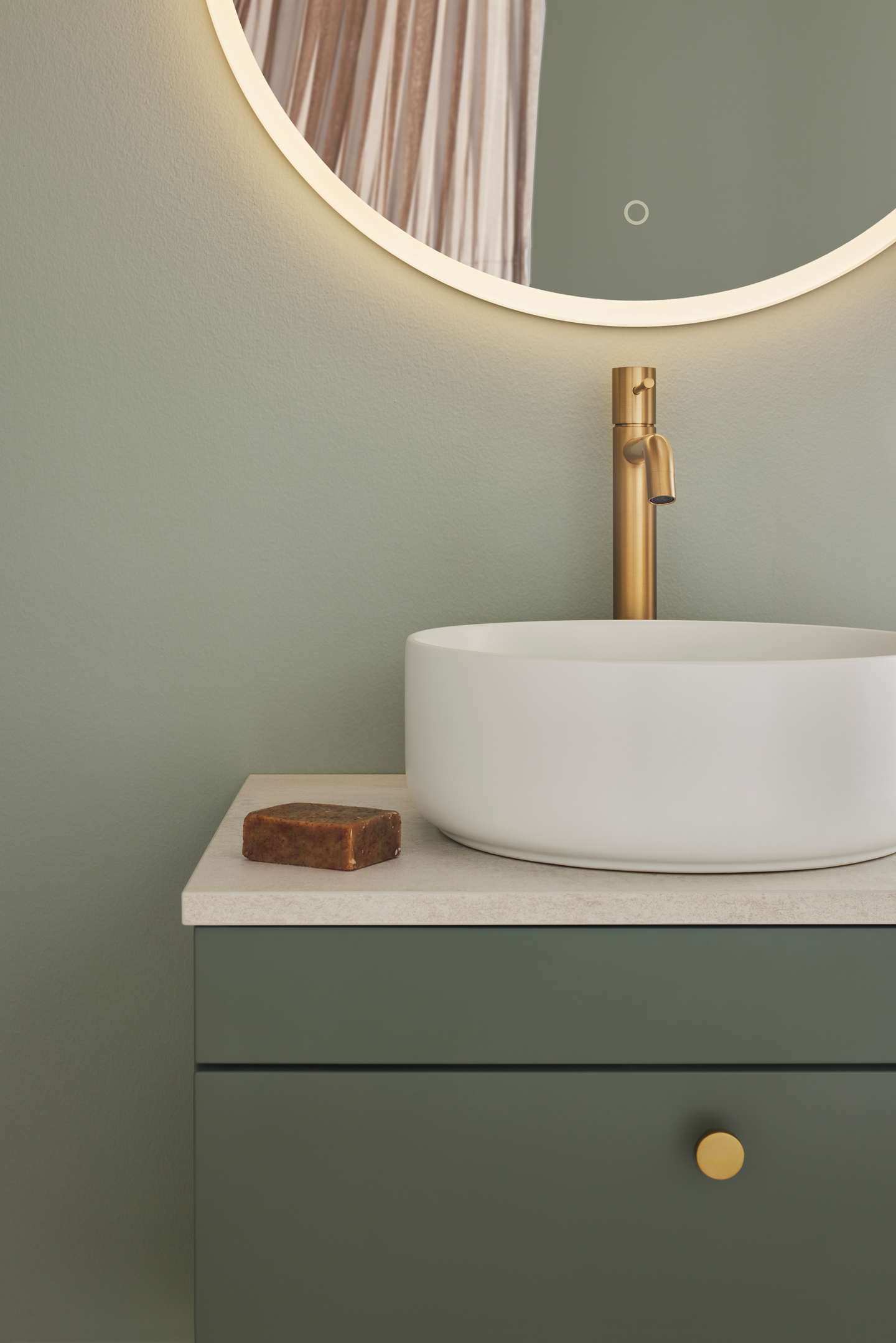 KOMMOD HAFA HAZE 1 LÅDA 600 GRÖN M BÄNKSKIVA+HANDFAT