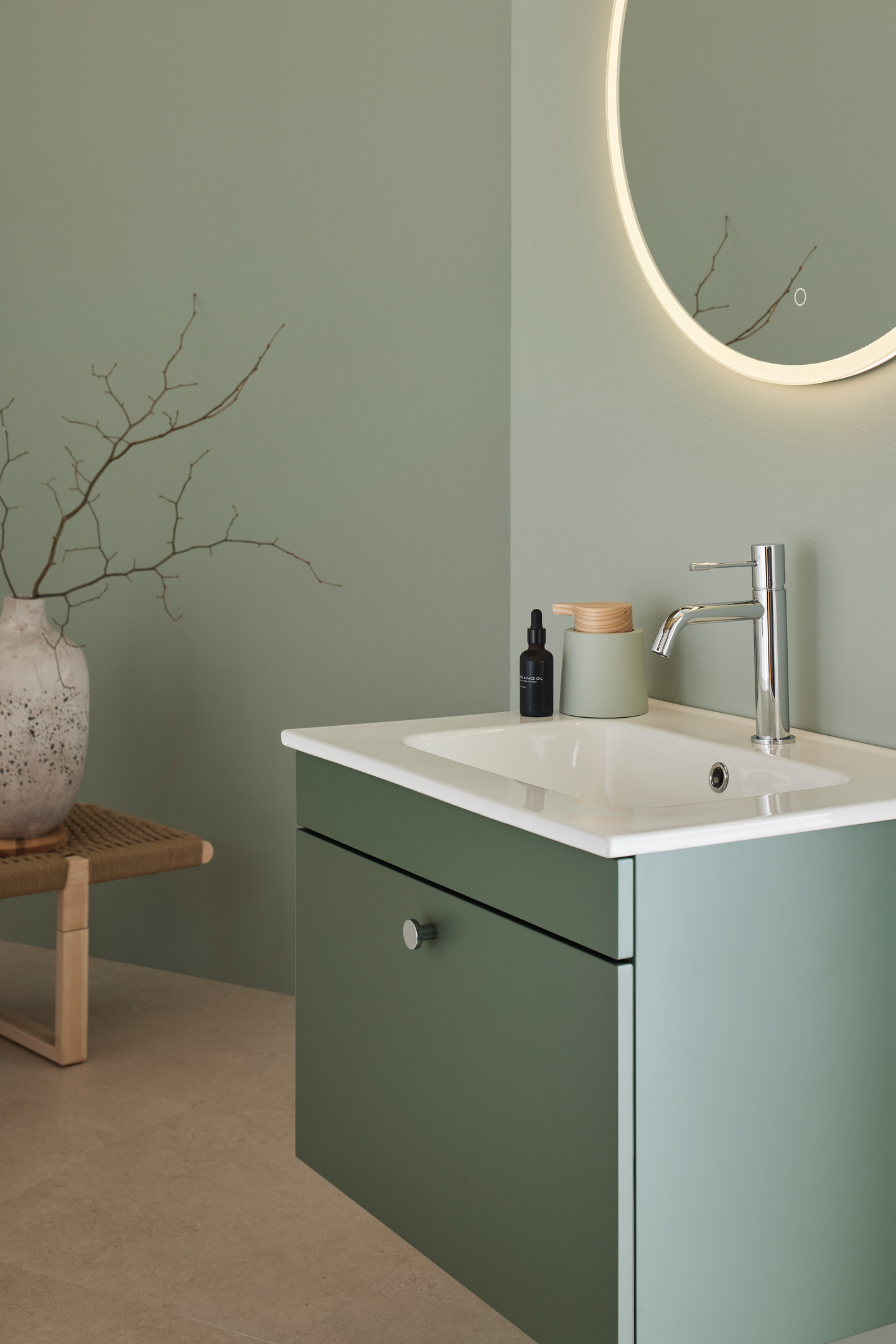 KOMMOD HAFA HAZE 600 GRÖN M, TVÄTTSTÄLL