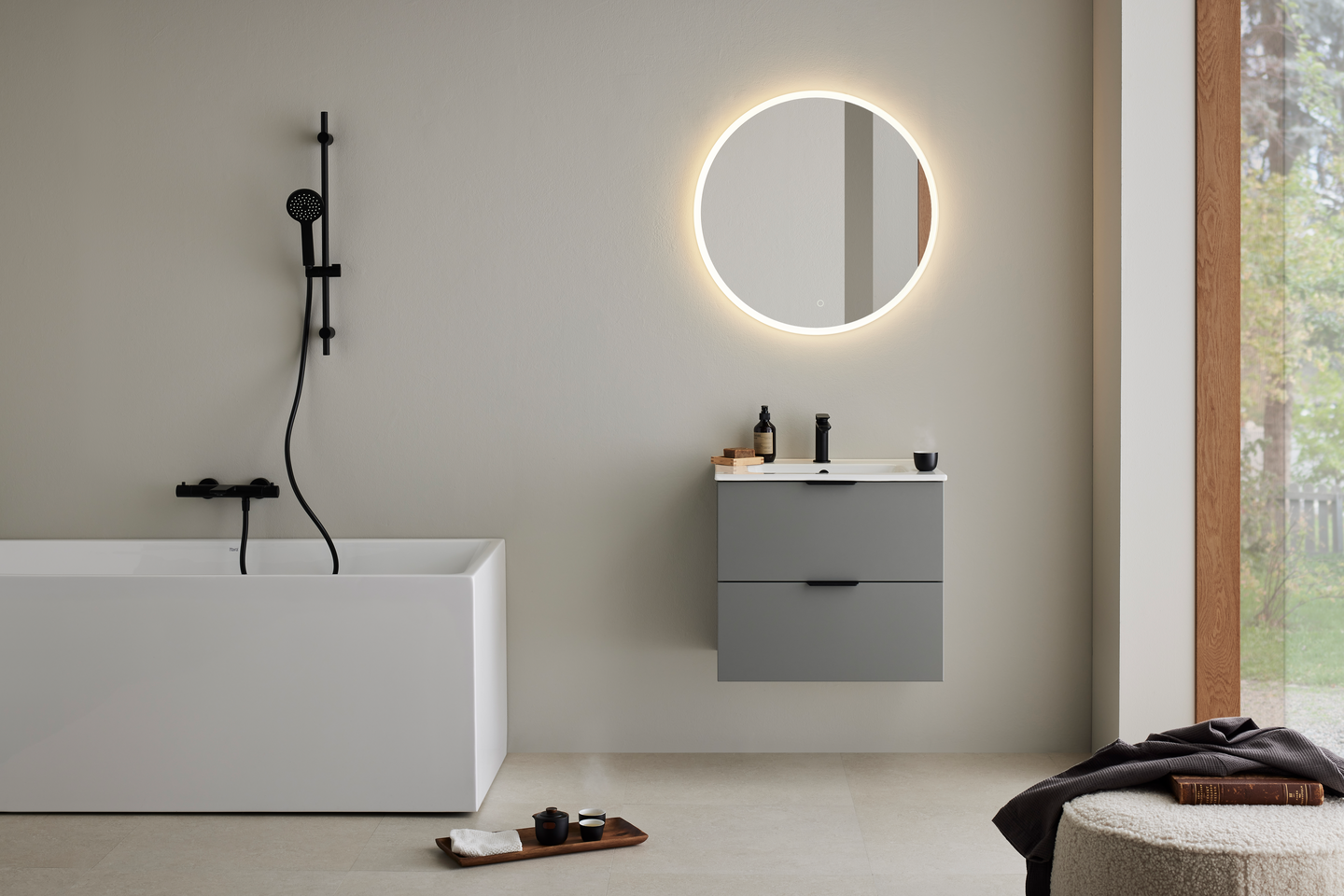 KOMMOD HAFA STORM 600 VARM GRÅ M, TVÄTTSTÄLL