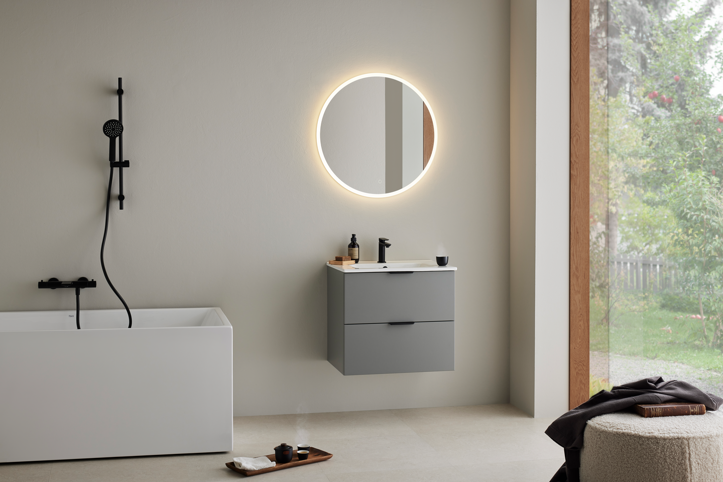 KOMMOD HAFA STORM 600 VARM GRÅ M, TVÄTTSTÄLL