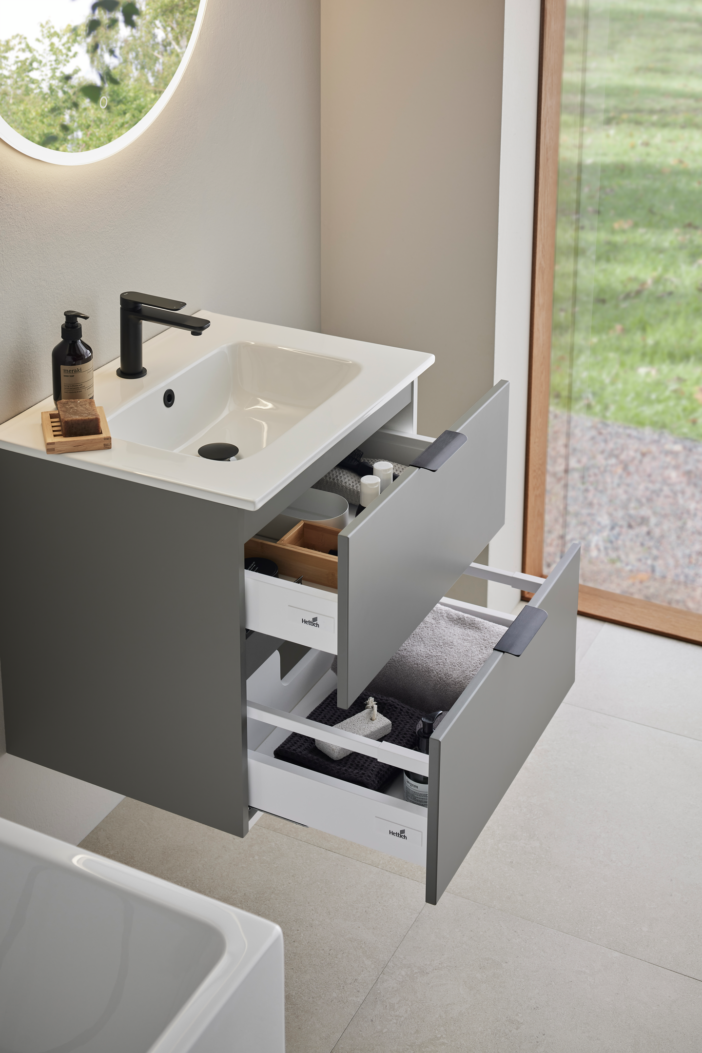 KOMMOD HAFA STORM 600 VARM GRÅ M, TVÄTTSTÄLL