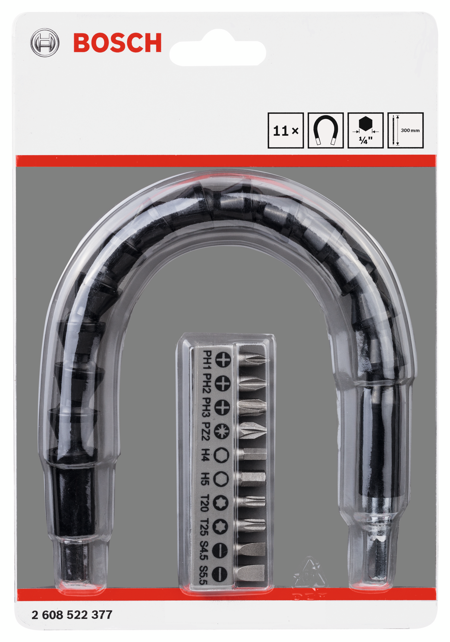 BITSSET BOSCH M/FLEXIBEL BITSHÅLLARE 300MM