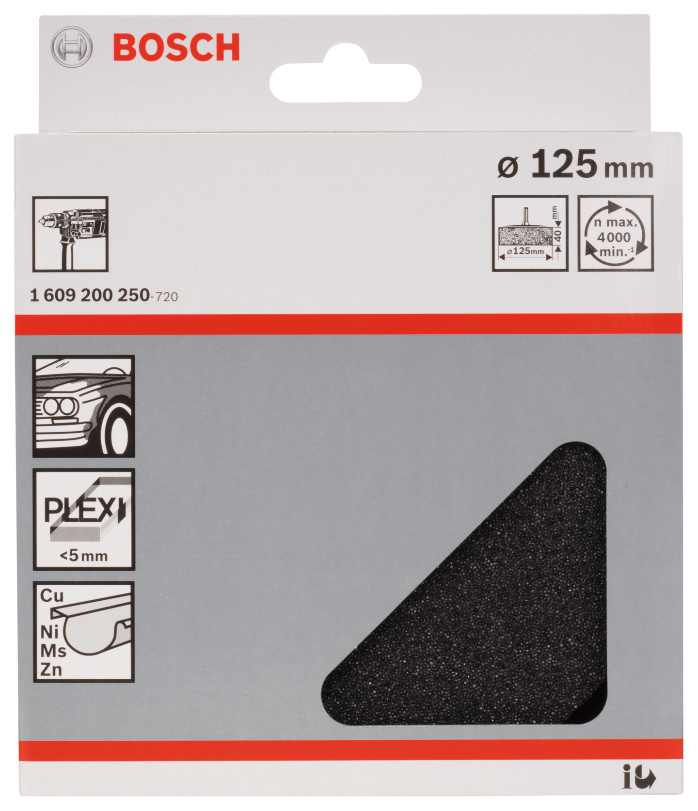 POLERSVAMP BOSCH 1609200250 125MM