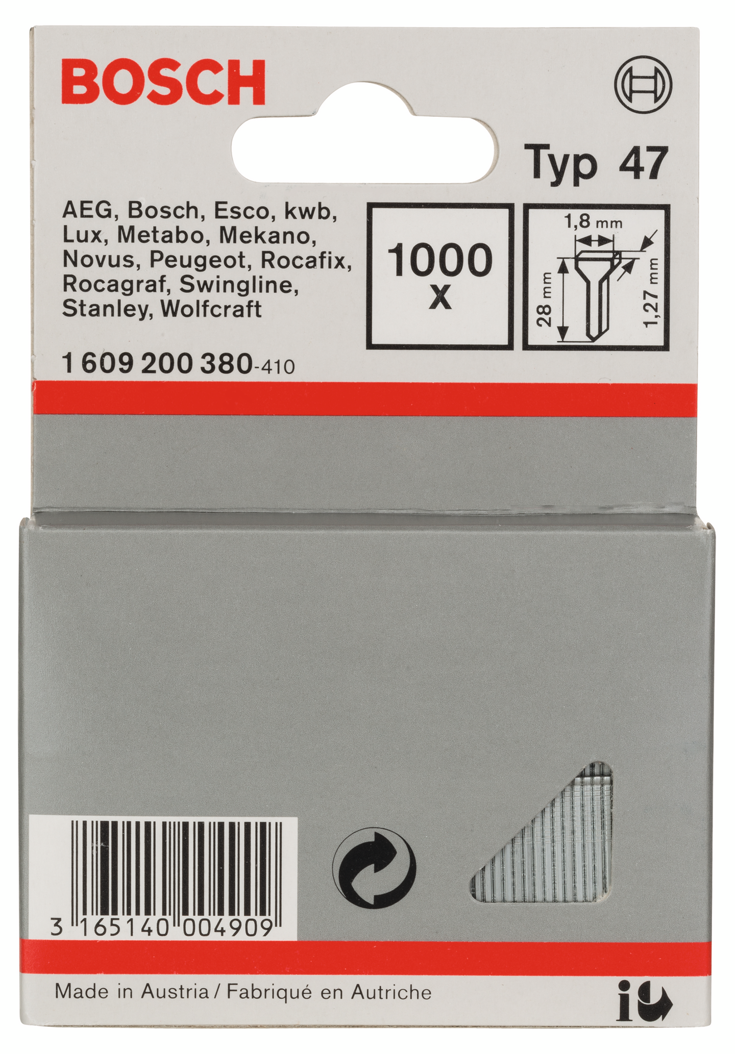 SPIK BOSCH TYP 47 28MM 1000ST
