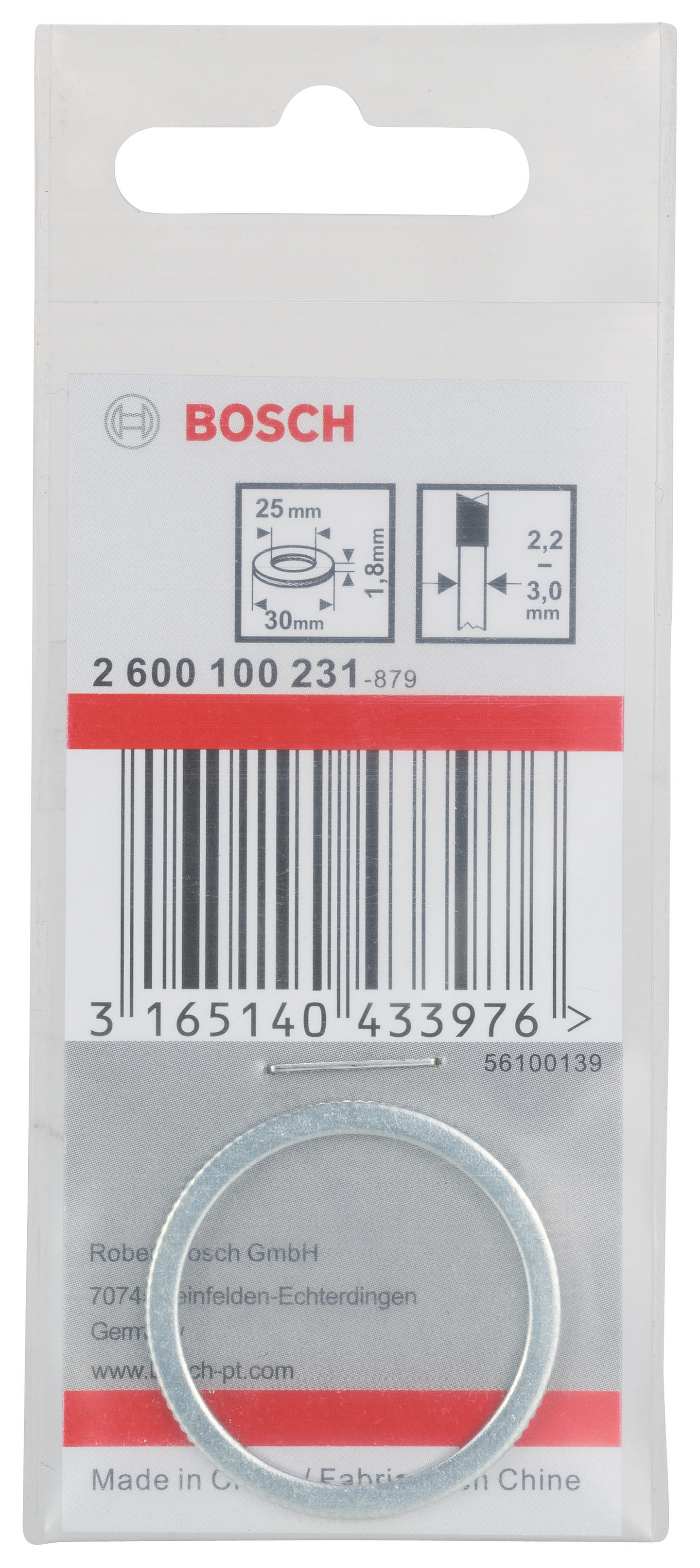 INSATSRING BOSCH 30X25MM MAX 3.0MM KLINGA