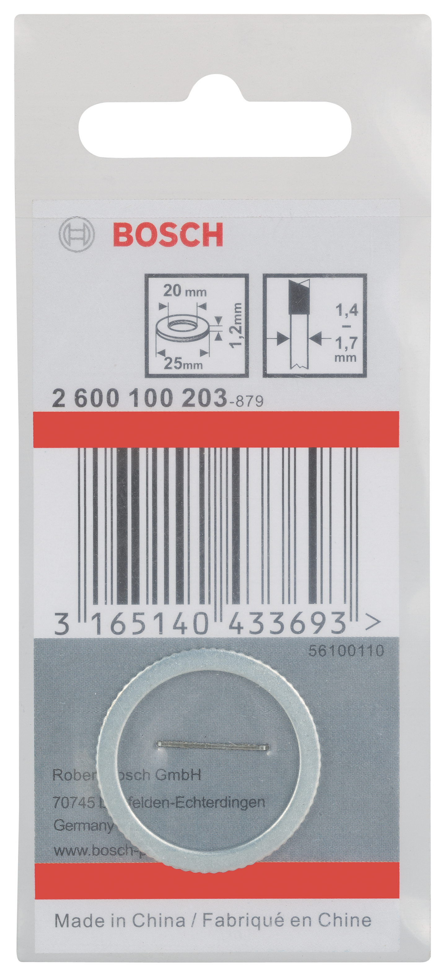 INSATSRING BOSCH 25/20MM MAX 1.7MM KLINGA