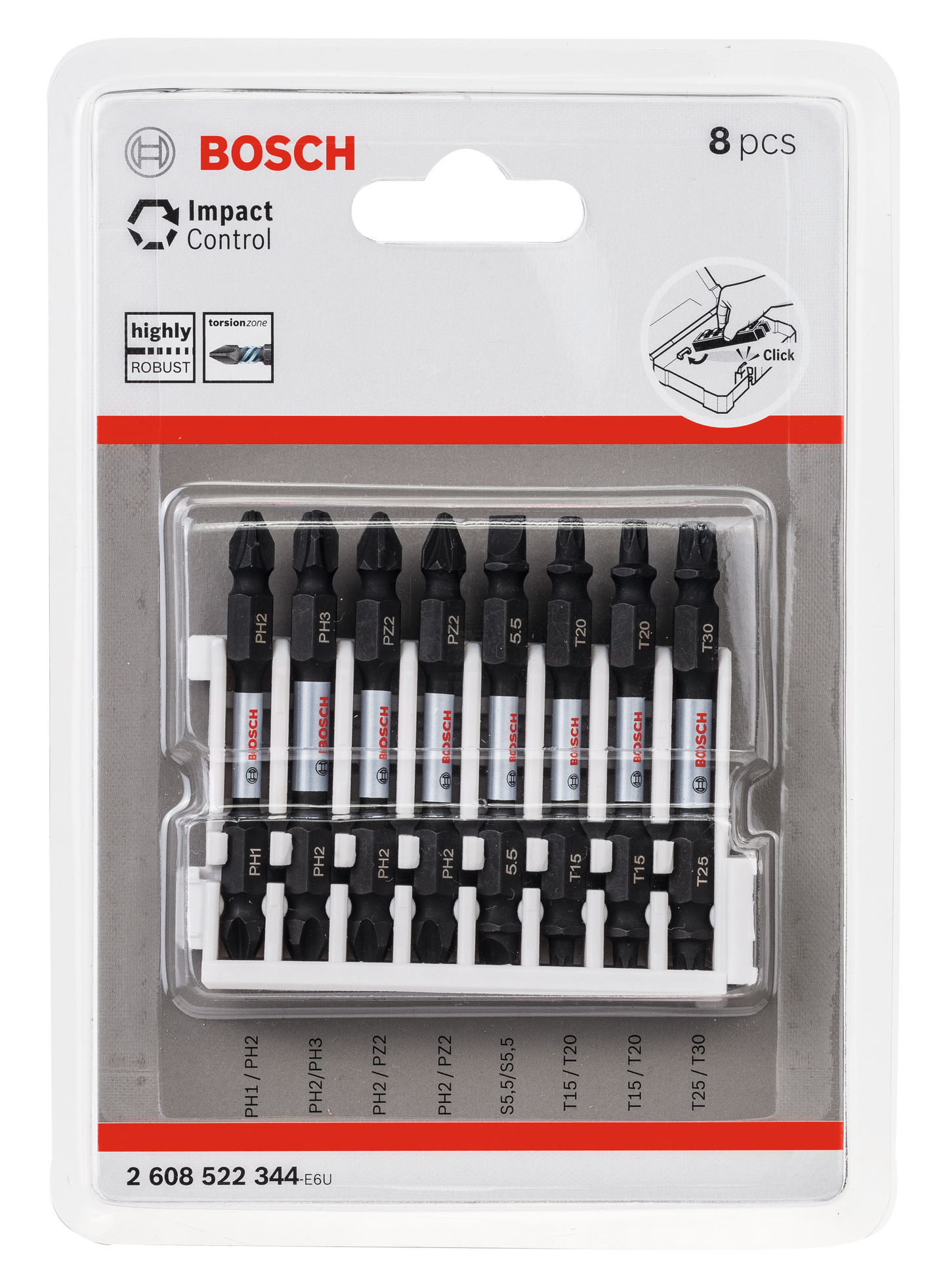 BITSSET BOSCH IMPACT PH-PZ-SL-TX 65MM 8 DELAR