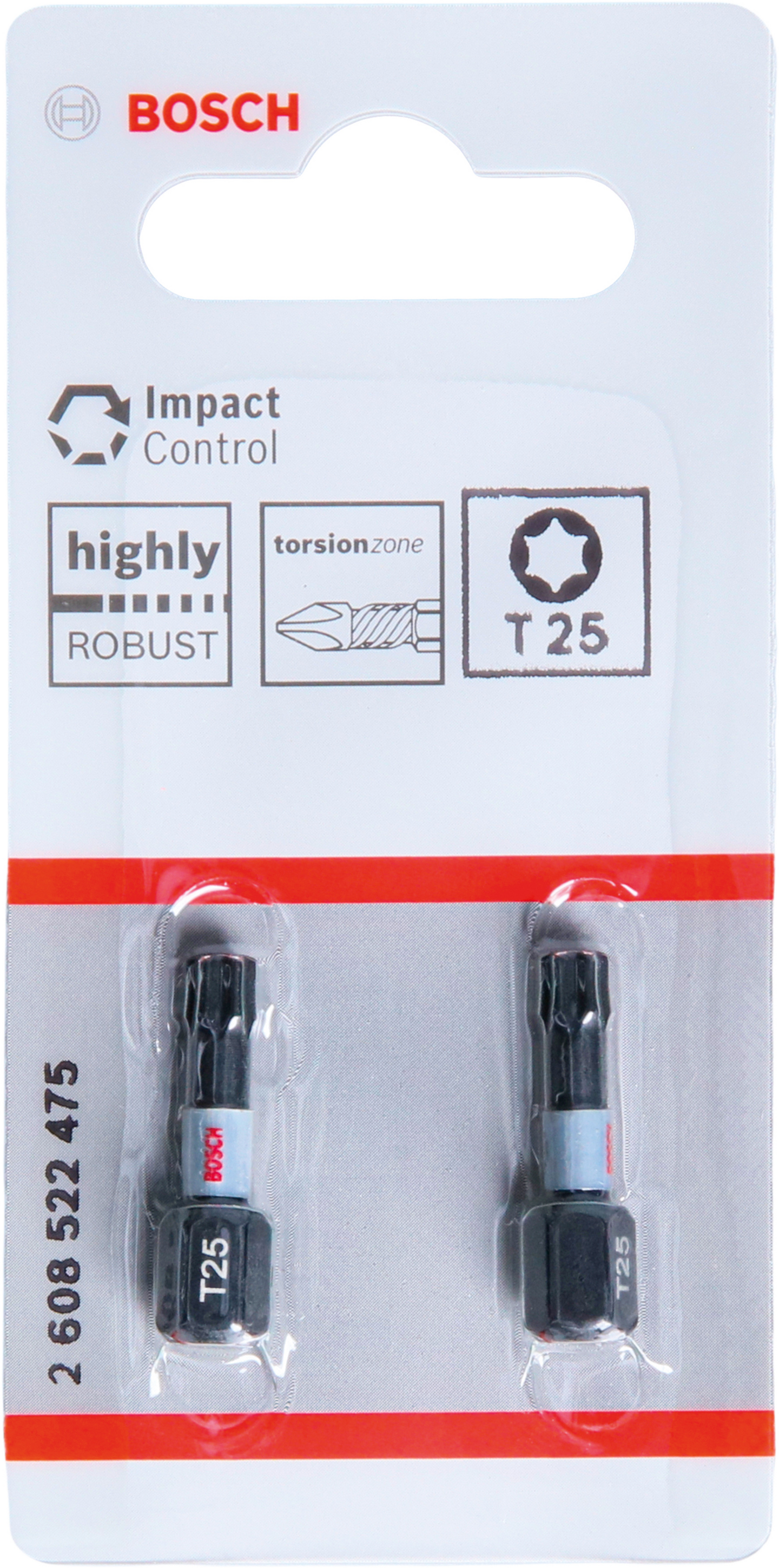 BITS BOSCH T25 IMPACT 25MM 2ST