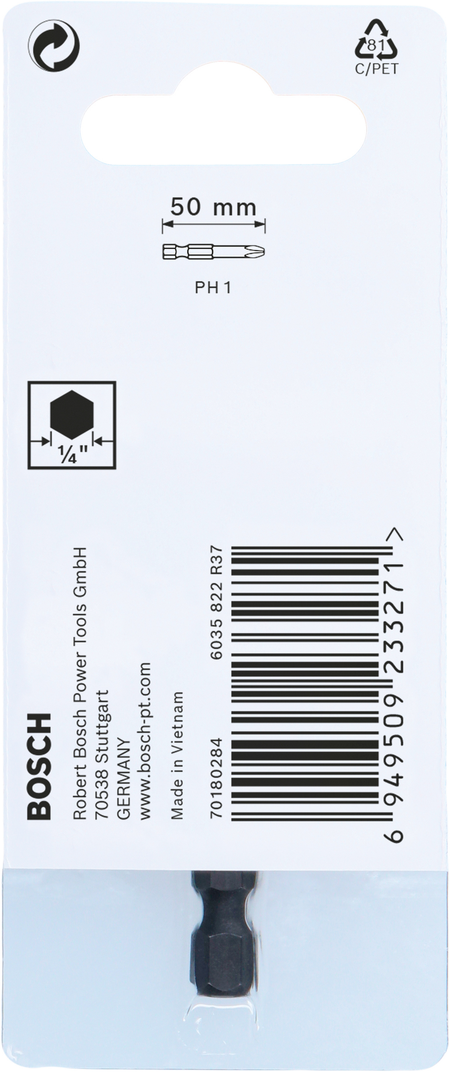 Ruuvauskärki Bosch PH1 Impact Control 50mm