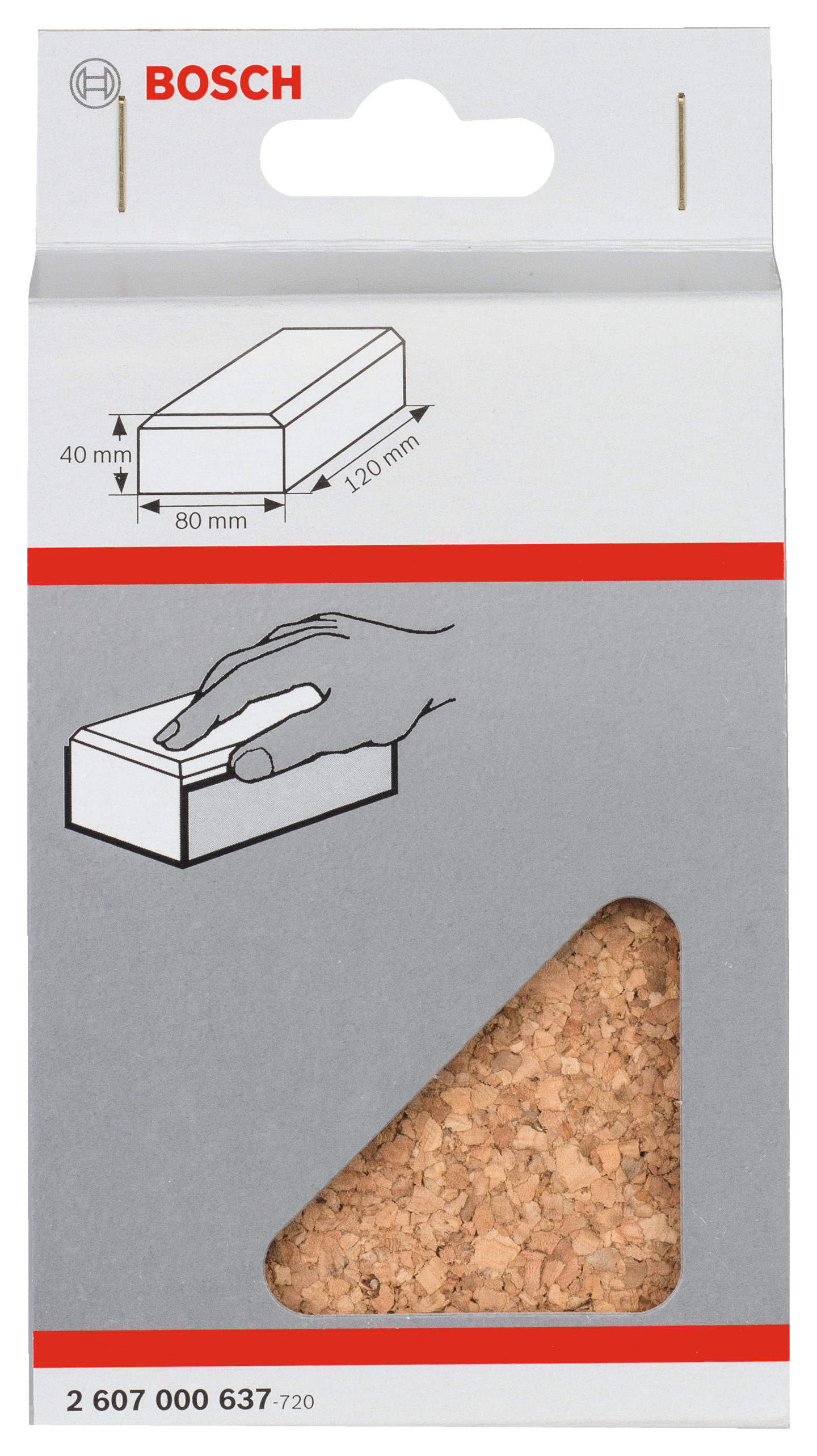 HANDSLIPKLOSS BOSCH KORK STOR 80X120MM