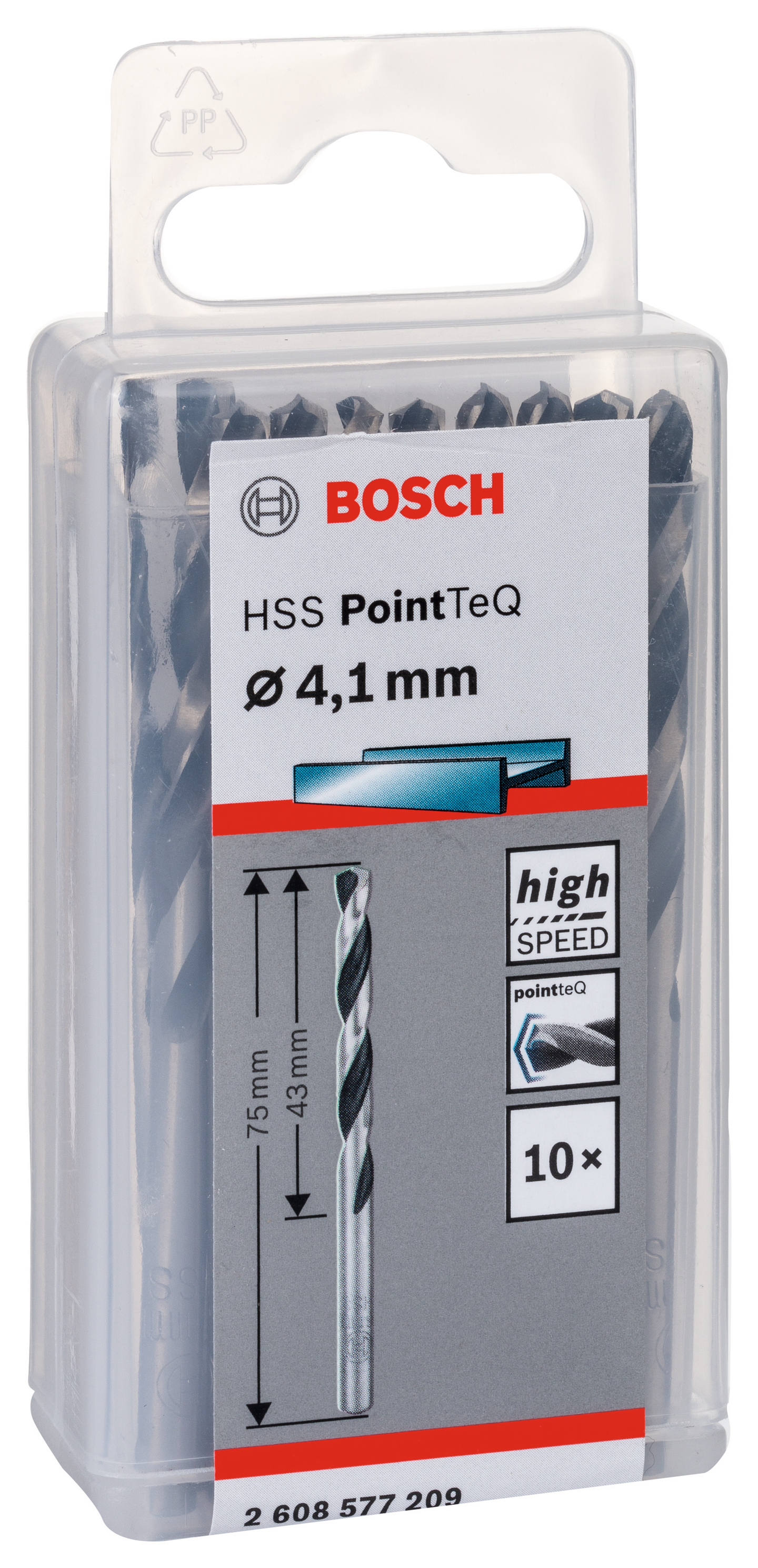 METALLBORR BOSCH POINTTEC HSS-R 4,1MM 10ST