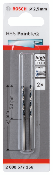METALLBORR BOSCH POINTTEC HSS-R 2,5MM 2ST