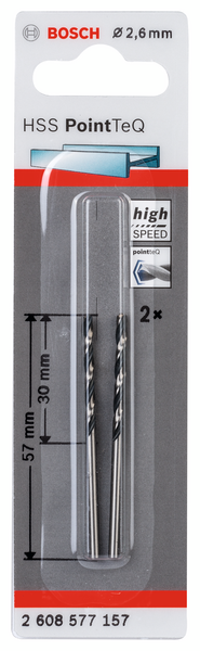 METALLBORR BOSCH POINTTEC HSS-R 2,6MM 2ST