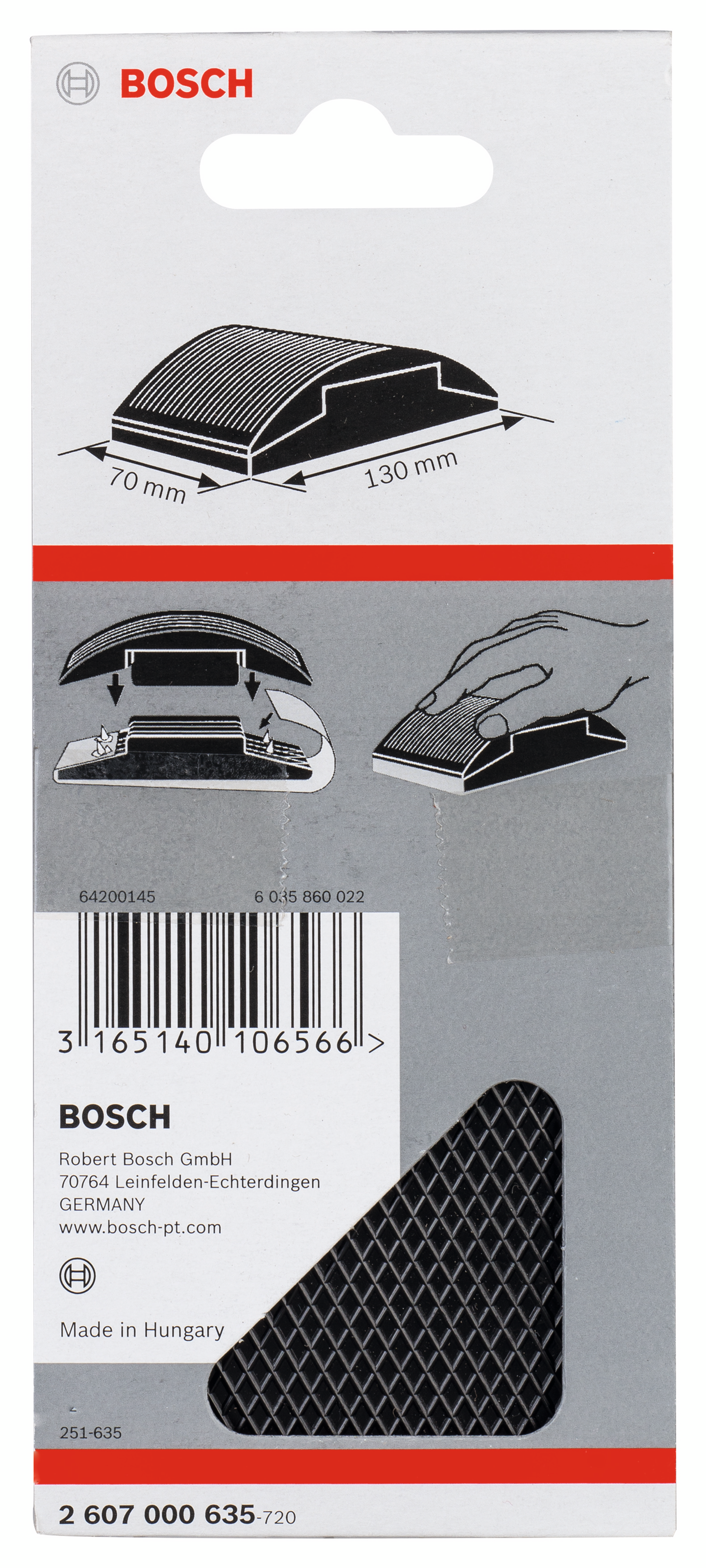 HANDSLIPKLOSS BOSCH GUMMI 70X130MM