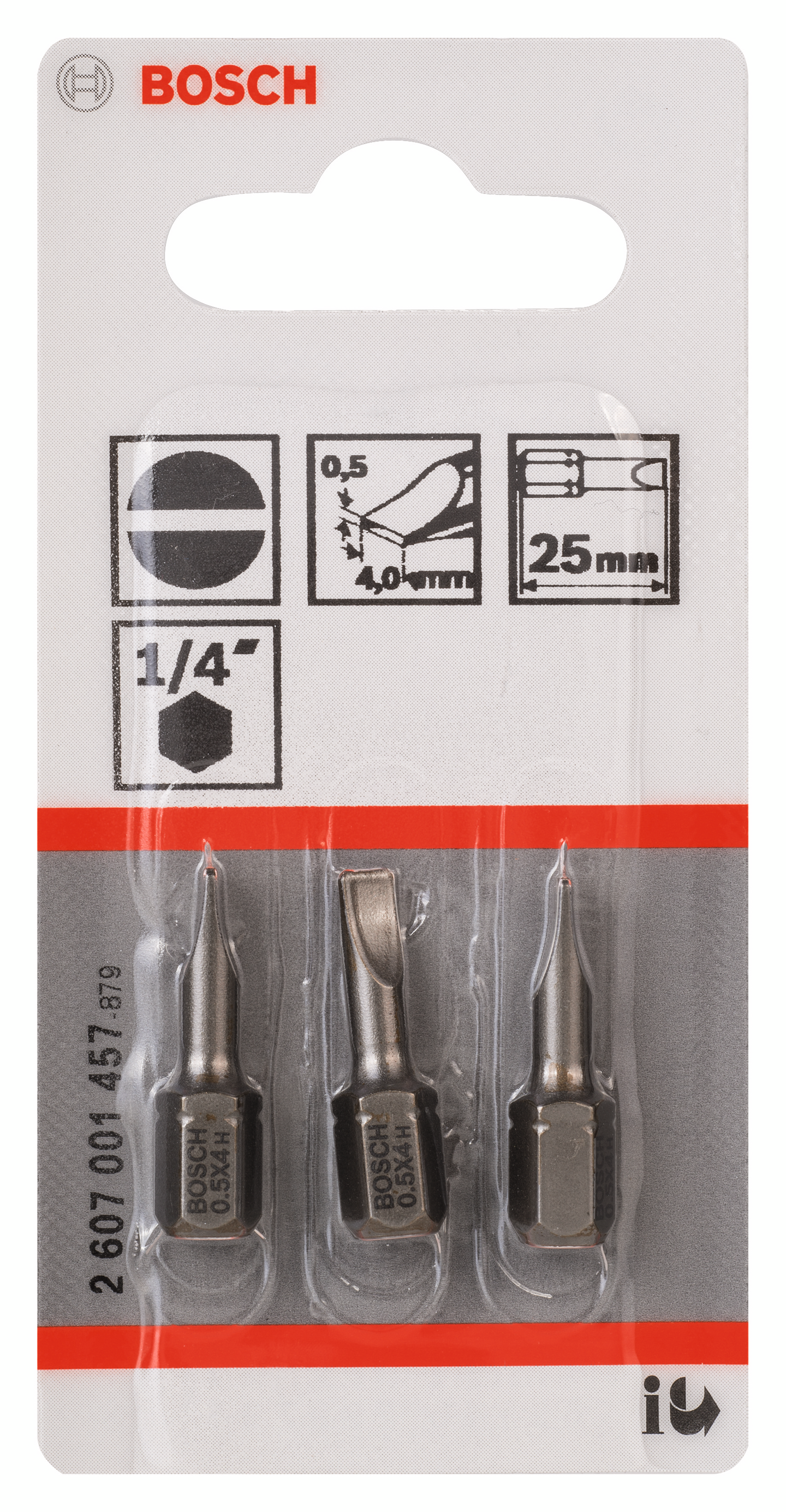 BITS BOSCH SPÅR 0,5X4 25MM 3ST