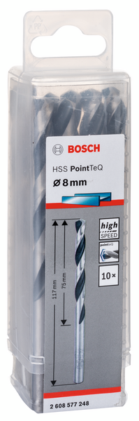 Metalliporanterä Bosch 8,0mm 10kpl HSS-R Pointtec