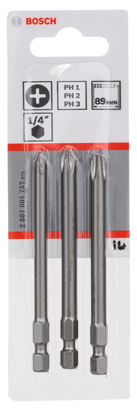 BITS BOSCH SORTIMENT PH 89MM 3ST
