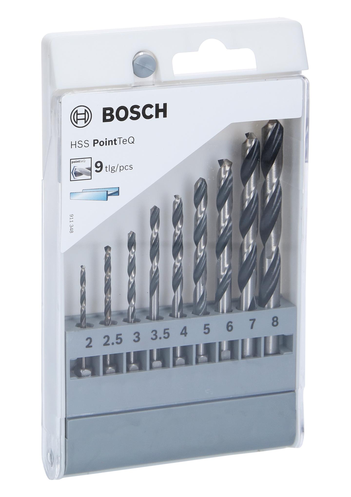 METALLBORRSET BOSCH POINTTEQ HEX HSS 2-8MM 9ST