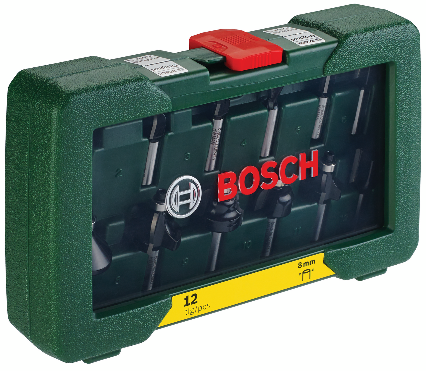 FRÄSSTÅLSET BOSCH HM 8MM 12ST PL