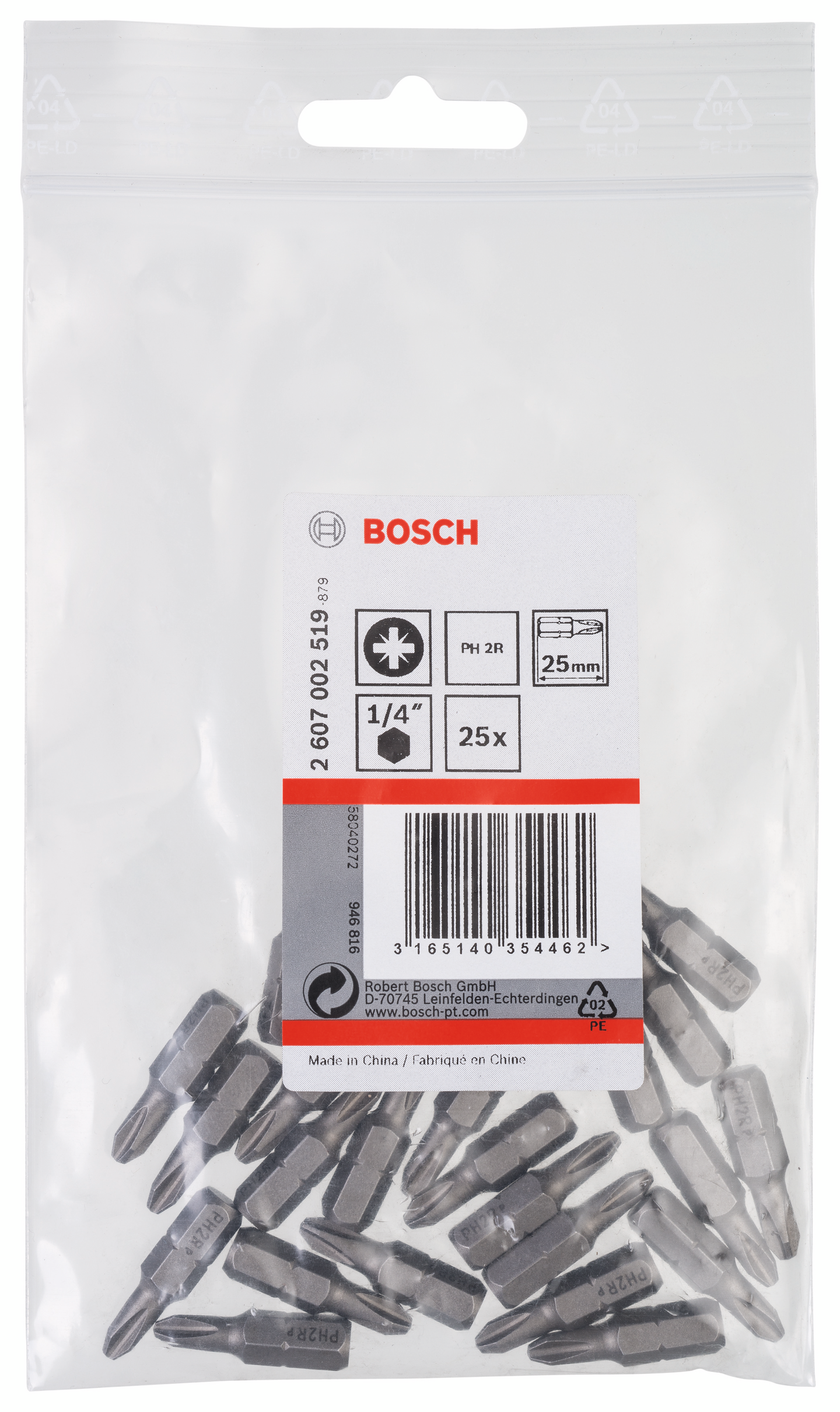 BITS BOSCH PH2R REDUCERAD 25MM
