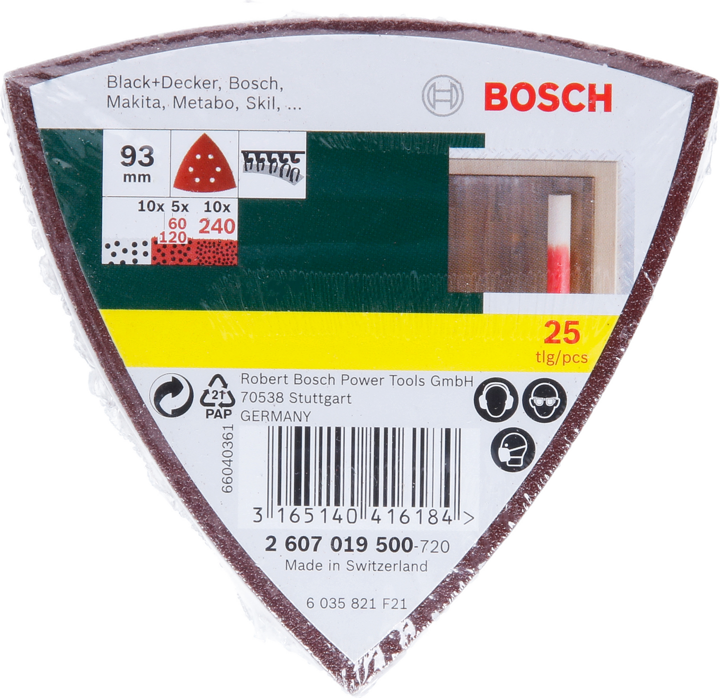 HÖRNSLIPPAPPER BOSCH K60/120/240 25P