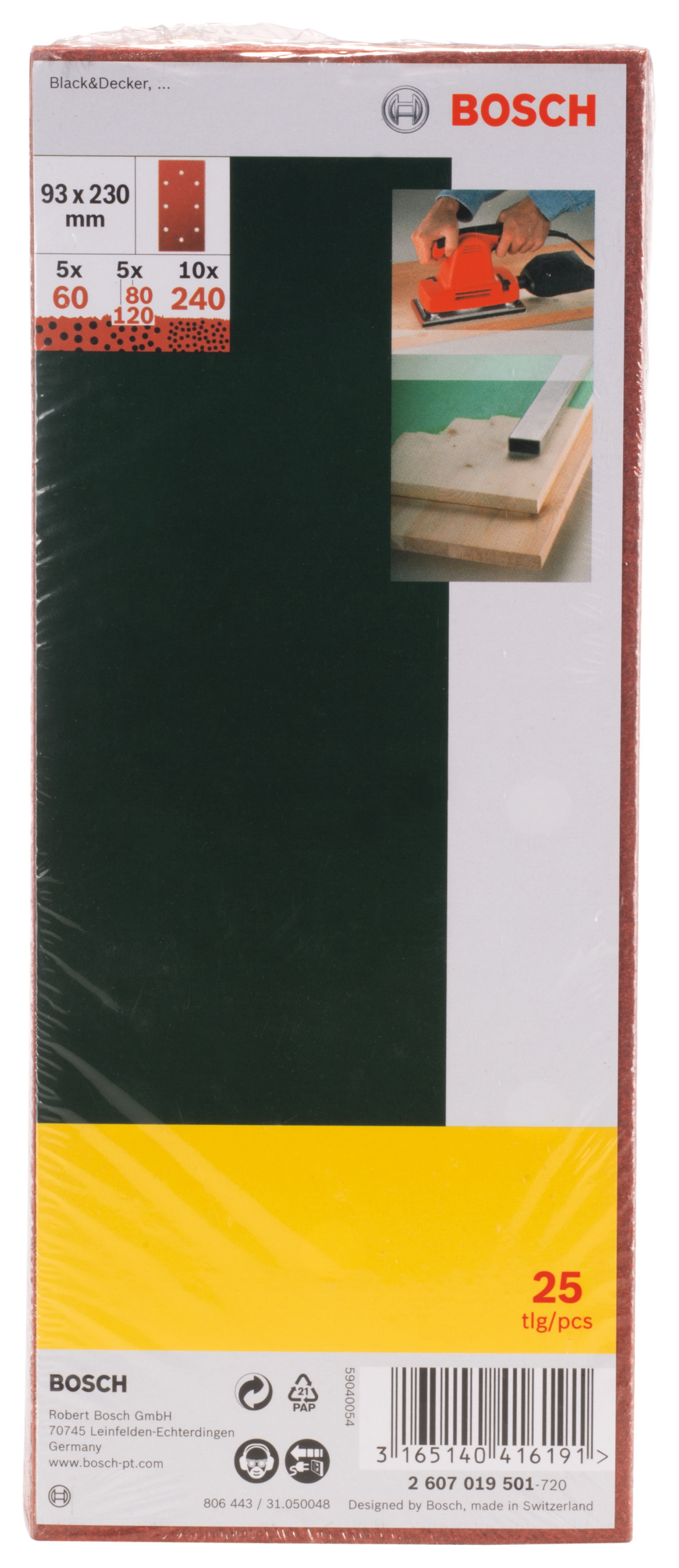 SLIPARK BOSCH PLAN MIX B&DHÅLAT PL 93X230 25ST