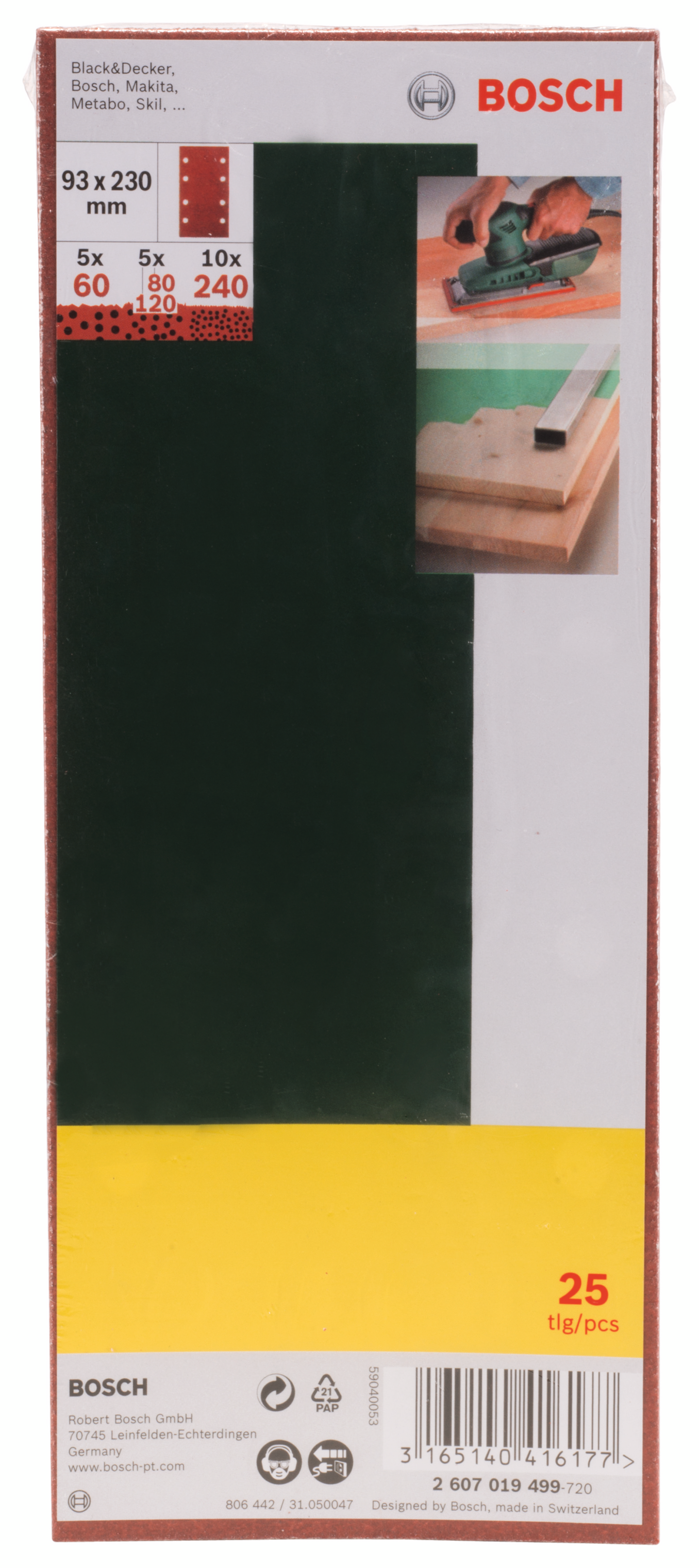SLIPARK BOSCH PLAN MIX BO-HÅLAT PL 93X230 25ST