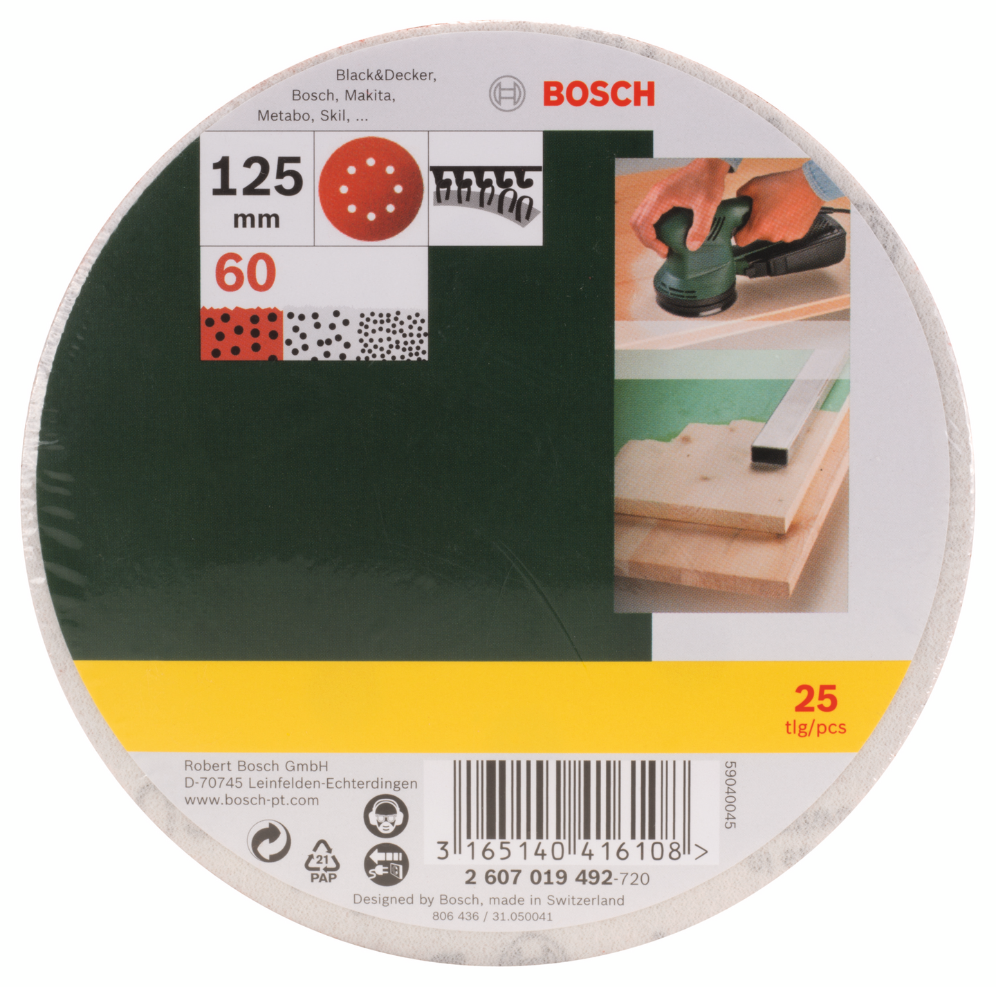 EXCENTERSLIPPAPPER BOSCH K 60 25P EXC