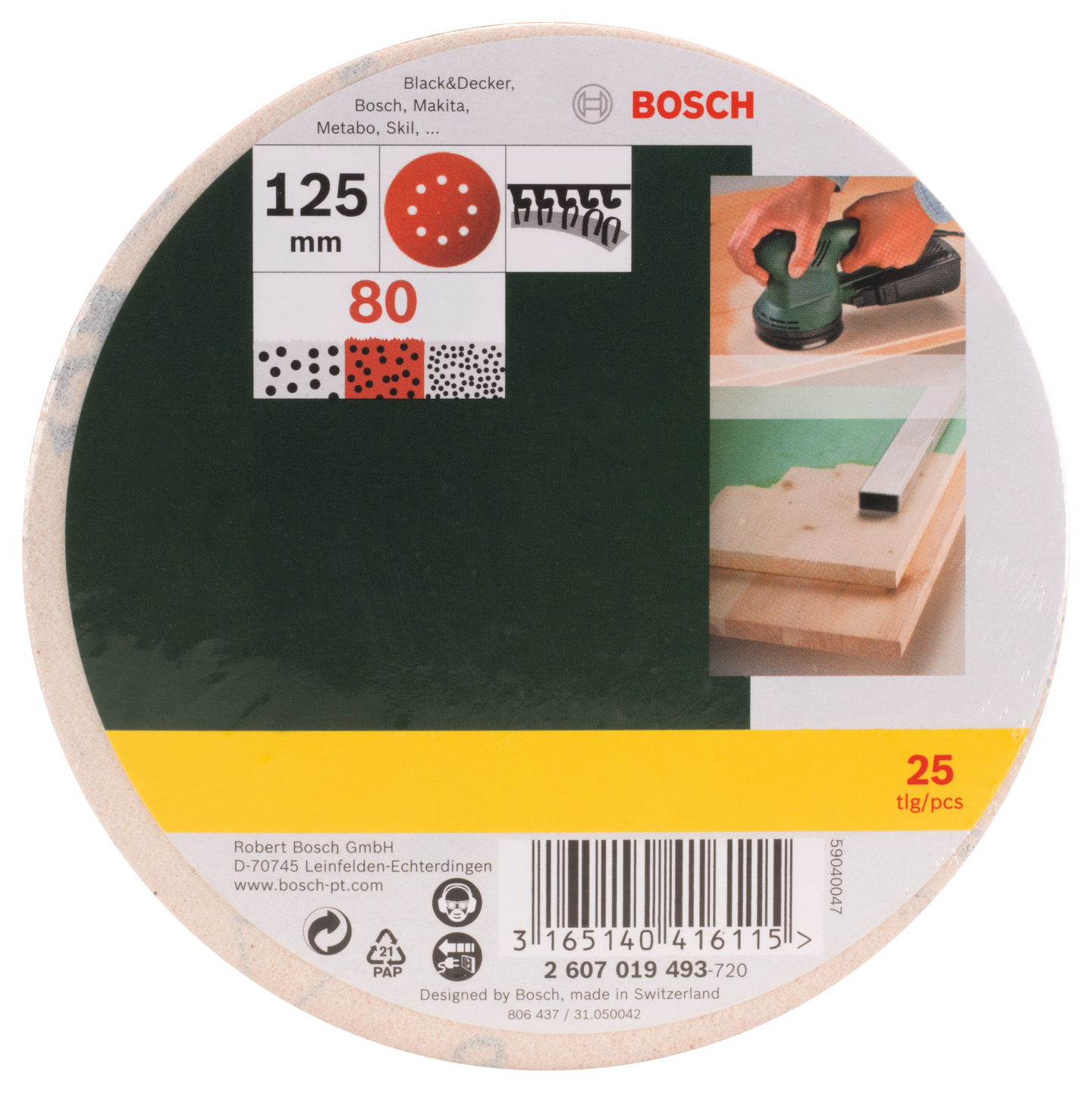 EXCENTERSLIPPAPPER BOSCH K 80 25P EXC