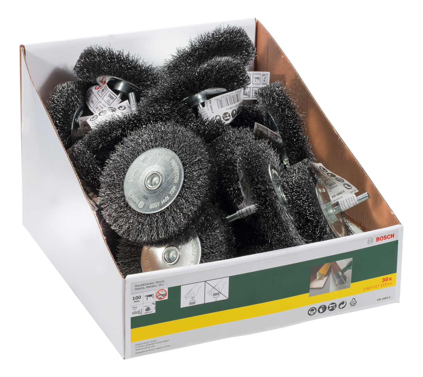 SKIVSTÅLBORSTE BOSCH VÅGF 100X20MM B, ULK PL