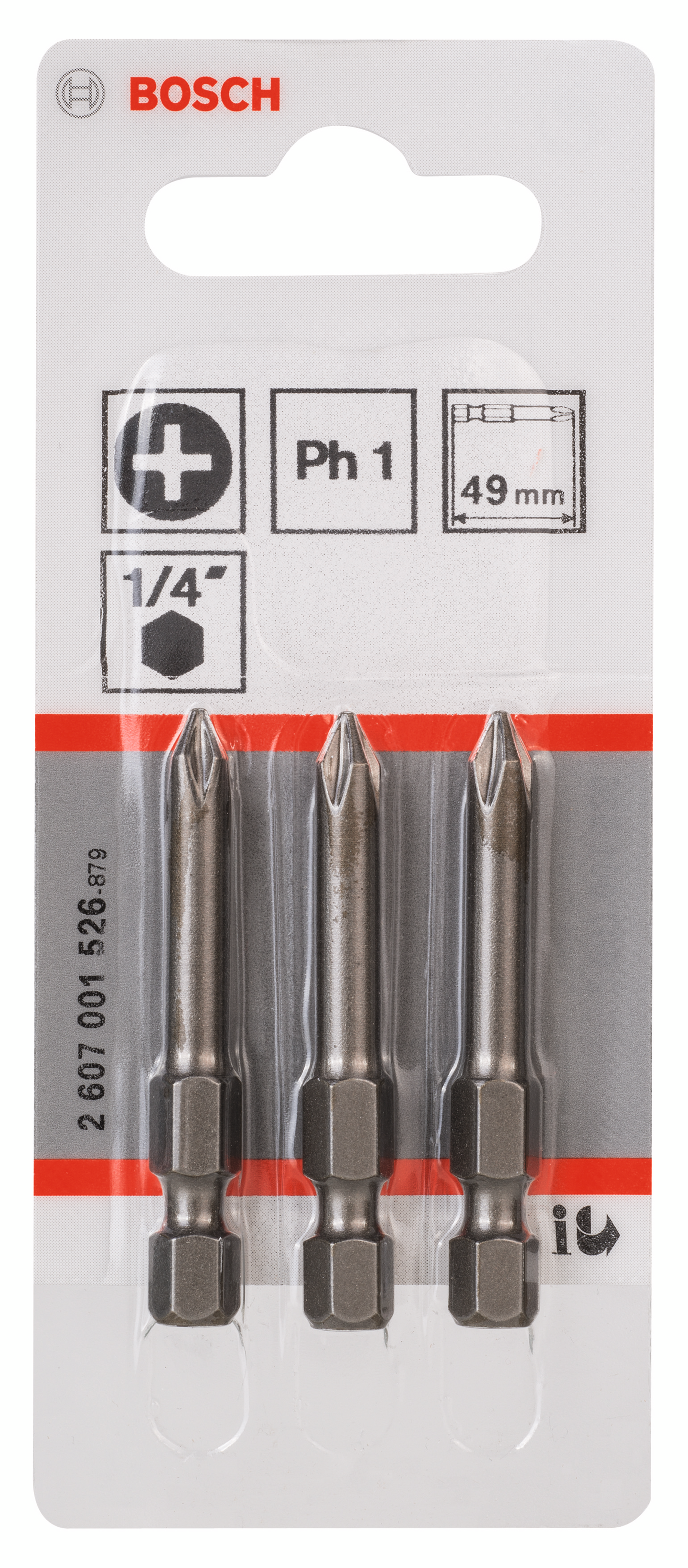 BITS BOSCH PH1 49MM 3ST