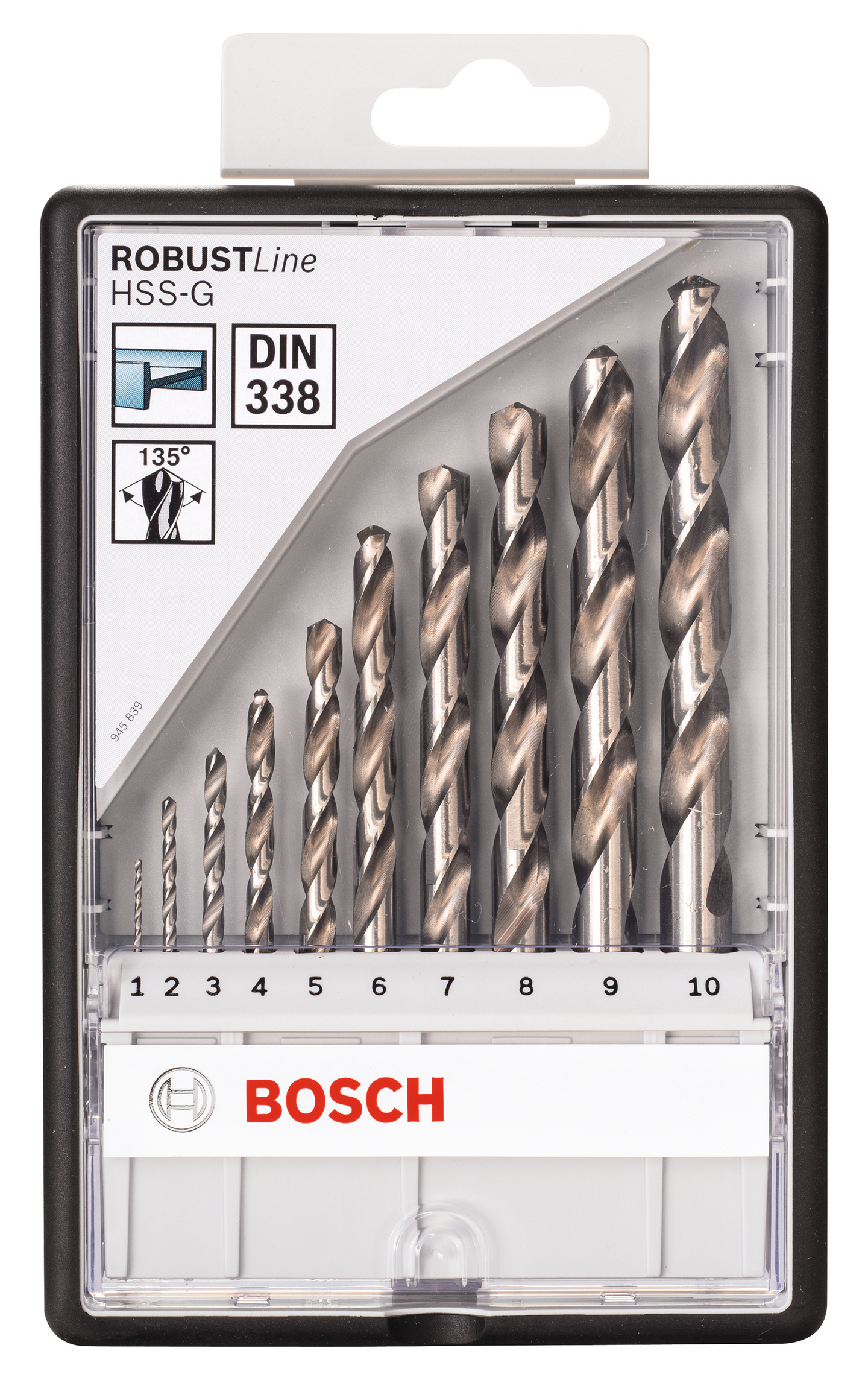 BORRSET BOSCH ROBUSTLINE HSS-G 135GR 1-10MM 10ST