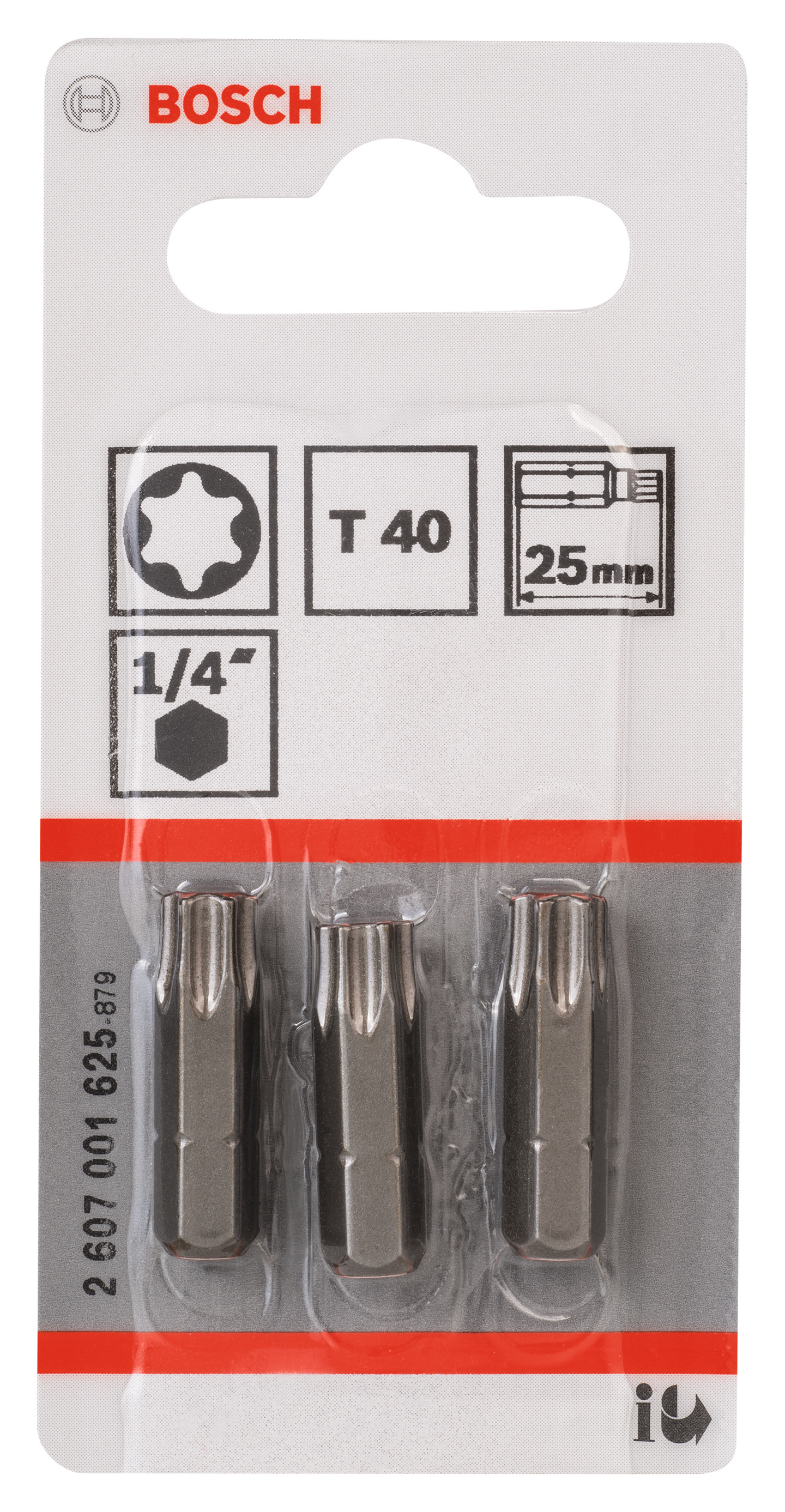 Ruuvauskärki Bosch Torx40 Extra Hart 25mm 3kpl
