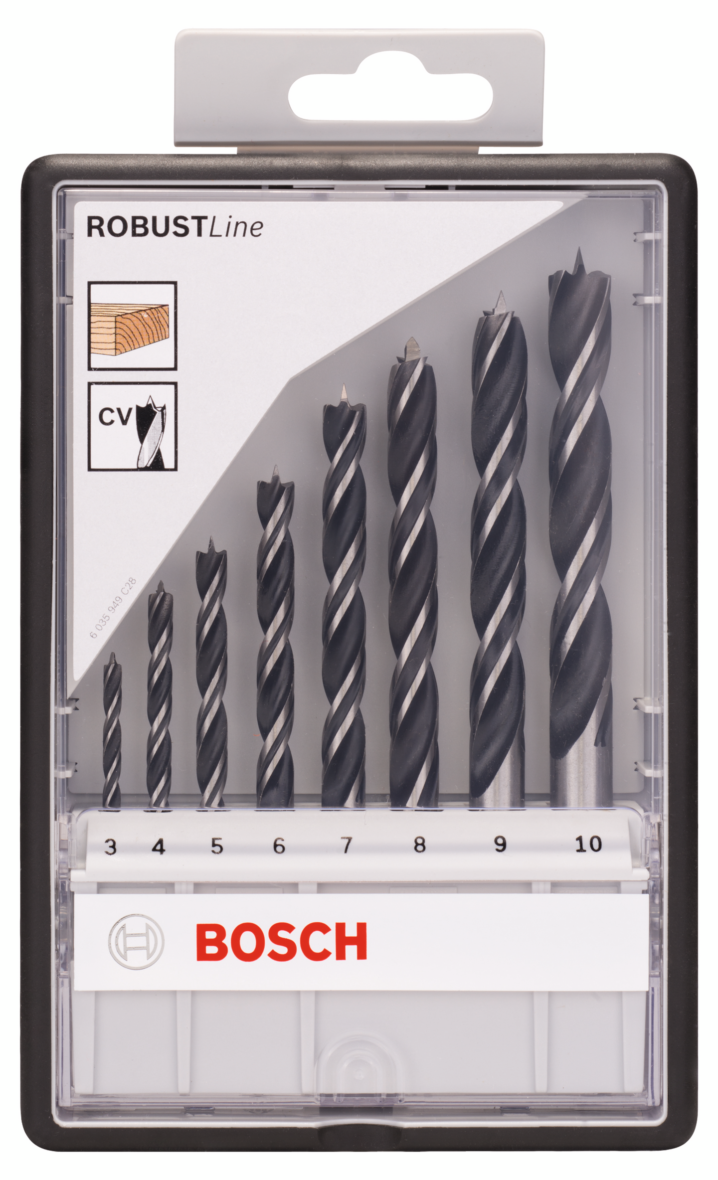TRÄBORRSET BOSCH ROBUSTLINE 3-10MM 8ST