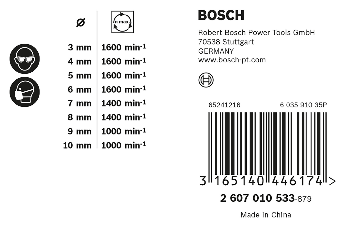 TRÄBORRSET BOSCH ROBUSTLINE 3-10MM 8ST