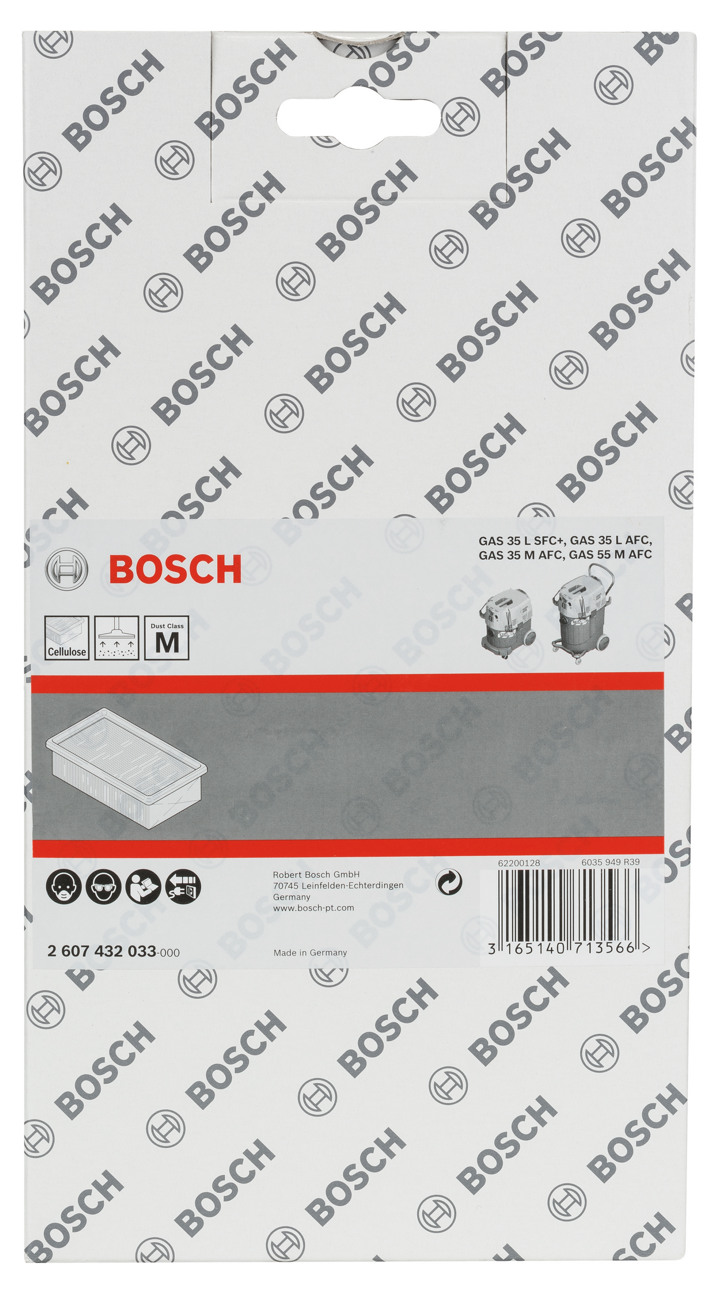 FILTER BOSCH GAS 35-55 CELLULOSA
