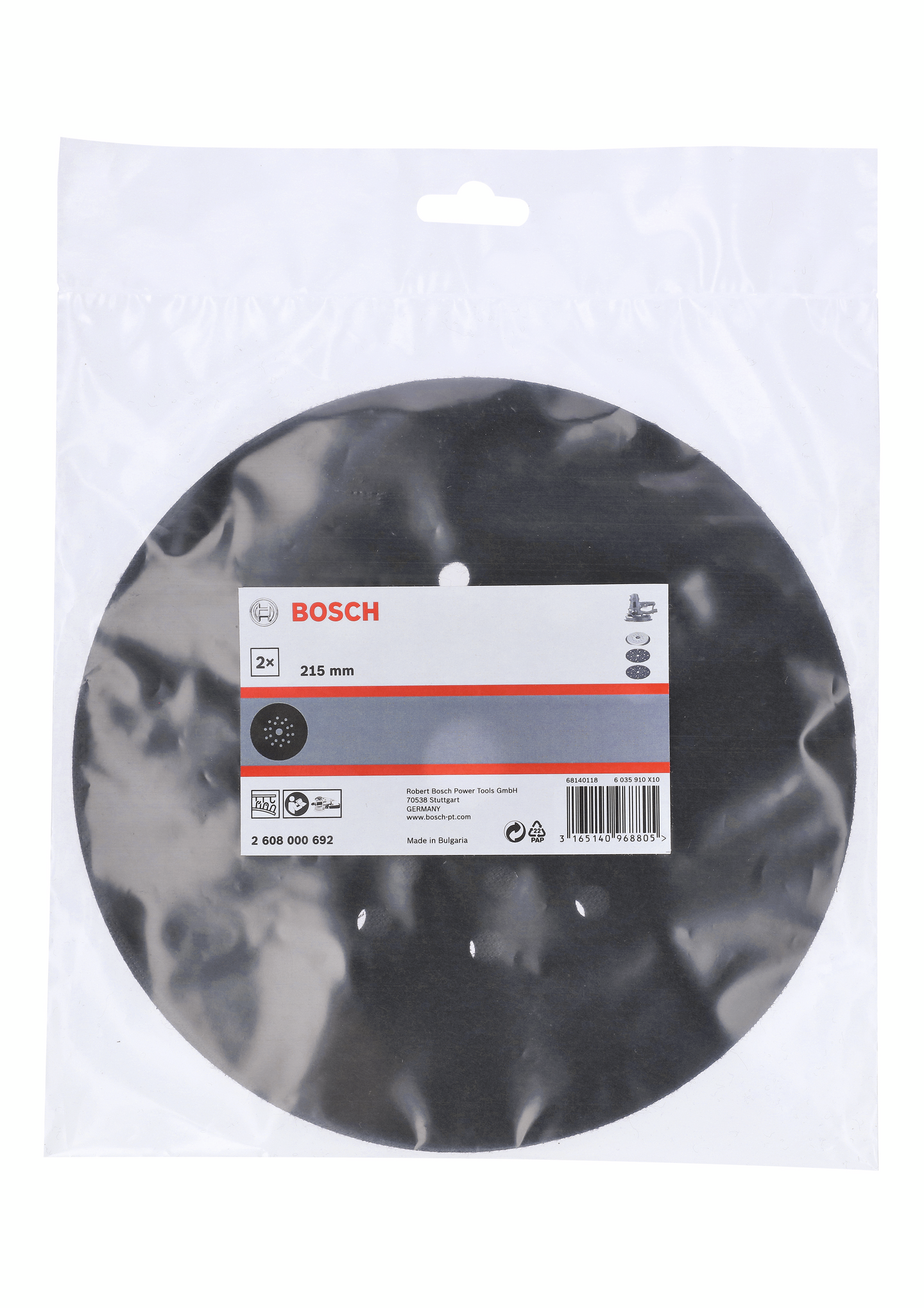 SLIPRONDELL BOSCH SKYDD D215/225MM, 2ST