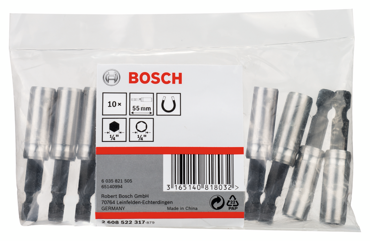 BITSHÅLLARE BOSCH MAGNETISK 55MM 10ST