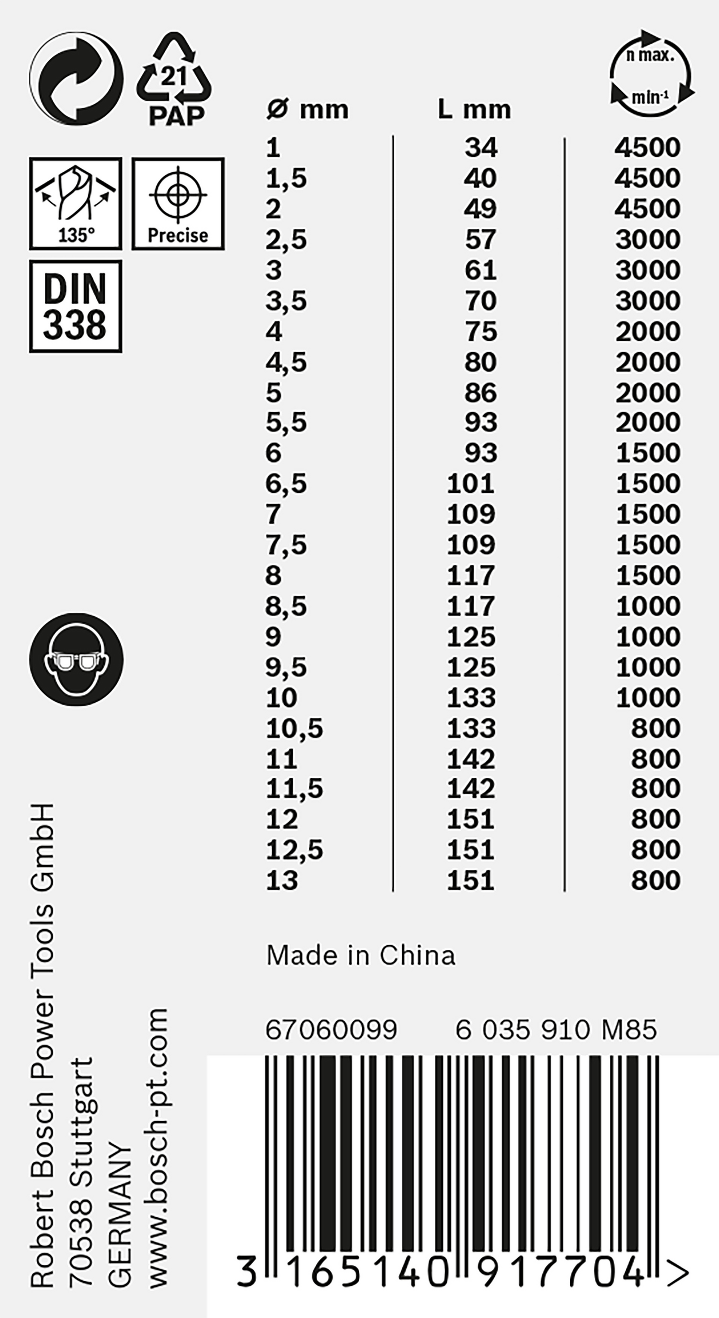 BORRSET BOSCH POINTTEC HSS-R 1-13MM 25ST