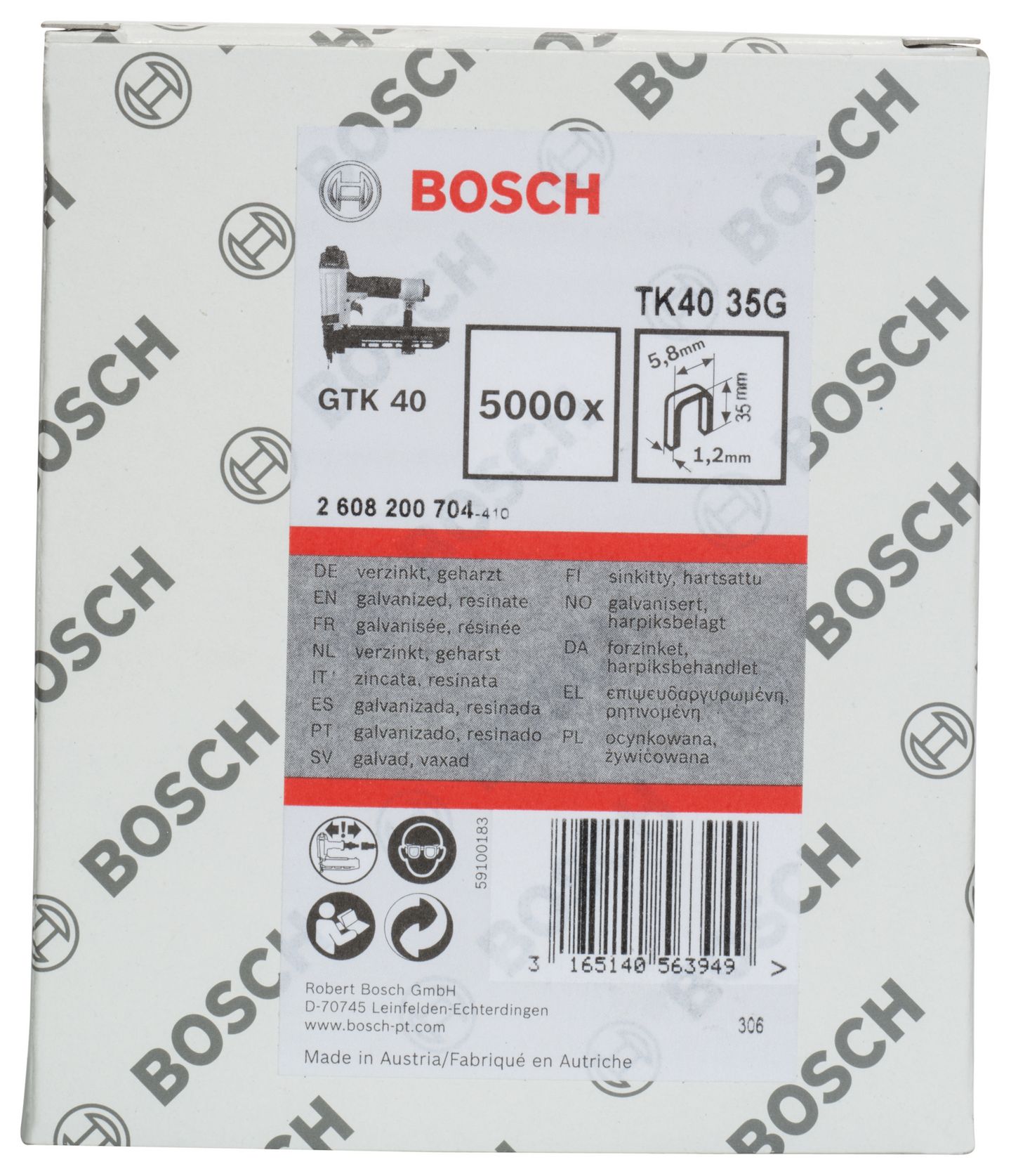 KLAMMER BOSCH 1,2/18G 35MM 5000ST