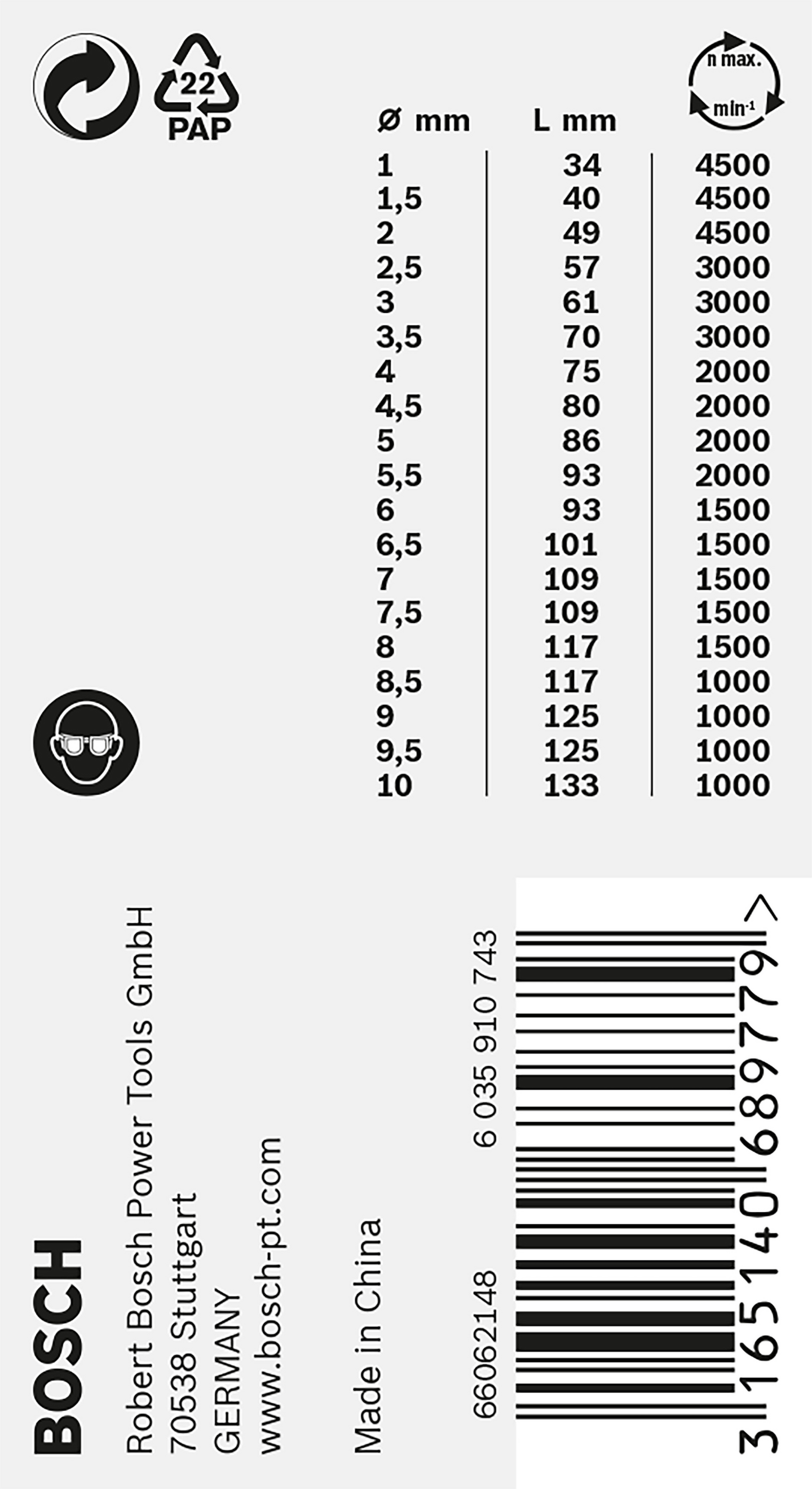 BORRSET METALL HSS-G 19ST