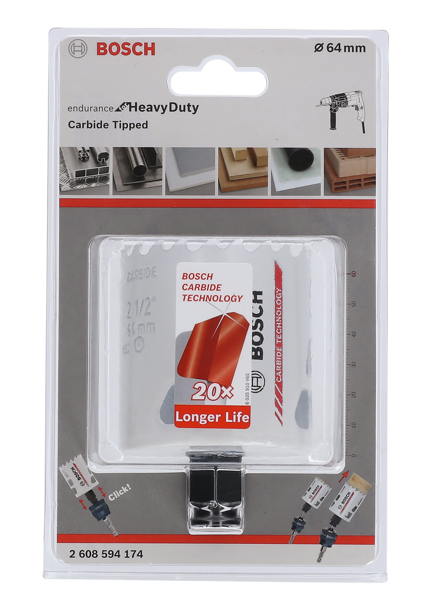 HÅLSÅG CARBIDE POWERCHANGE 64MM L60MM