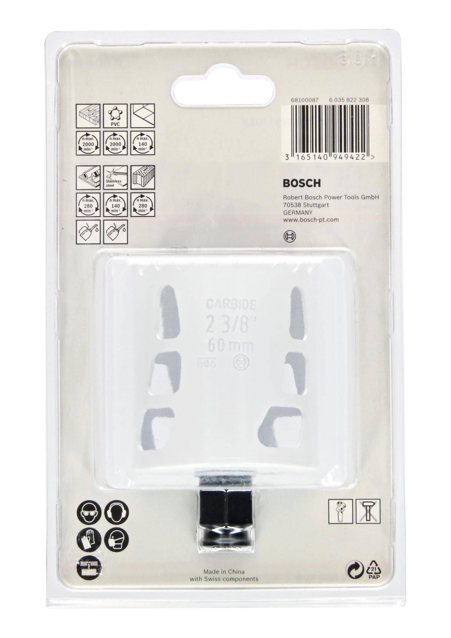 HÅLSÅG CARBIDE POWERCHANGE 60MM L60MM