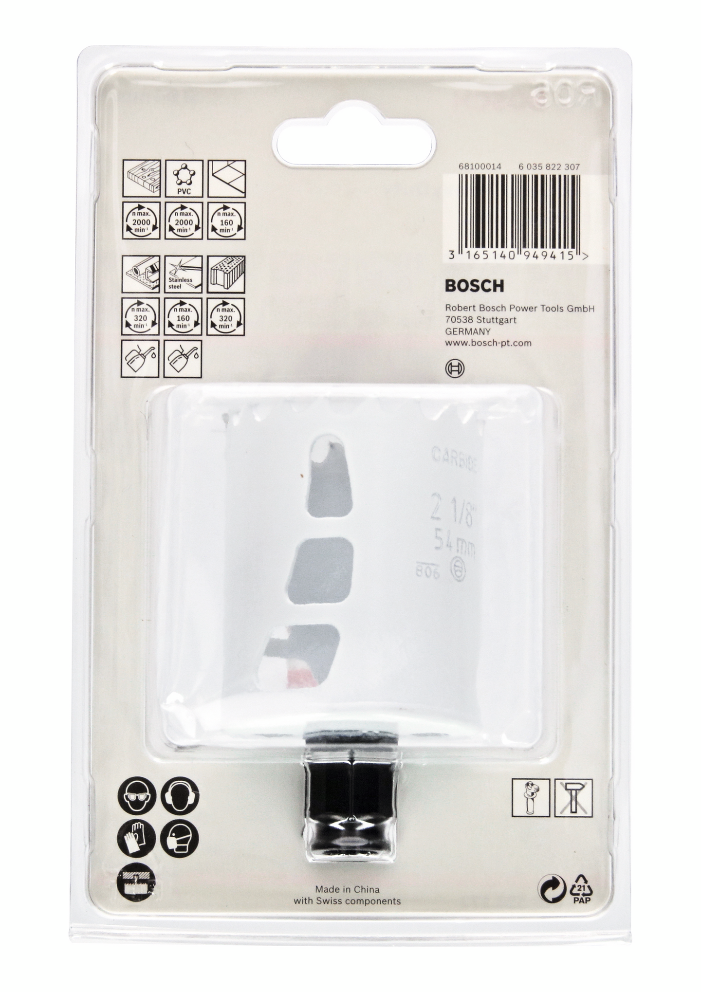 HÅLSÅG CARBIDE POWERCHANGE 54MM L60MM