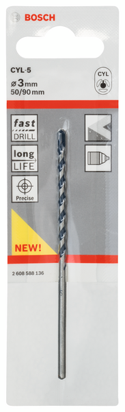 BETONGBORR CYL5 3X90MM