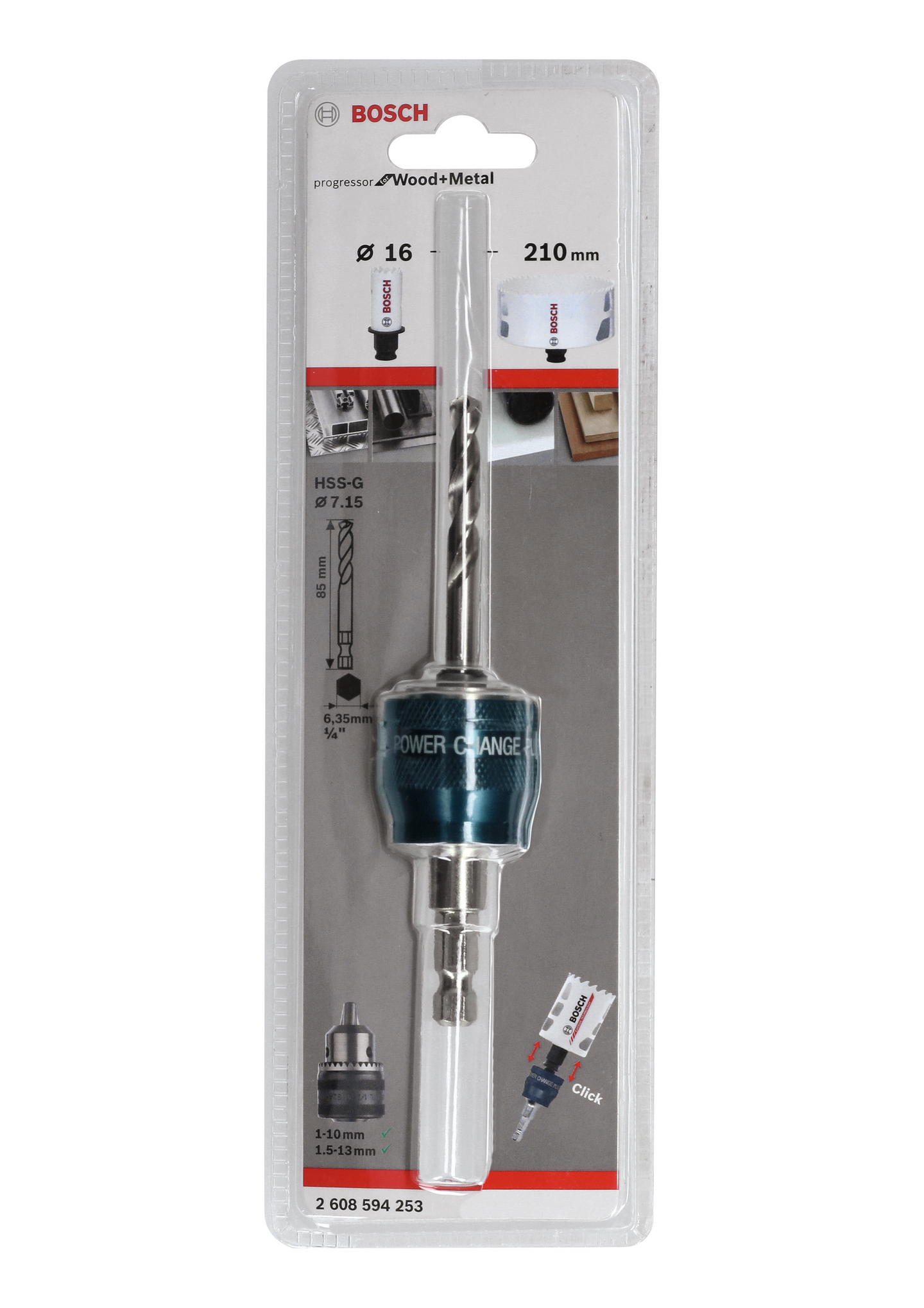 HÅLSÅGADAPTER PCP 8,7MM HSS-G 7,15X85MM