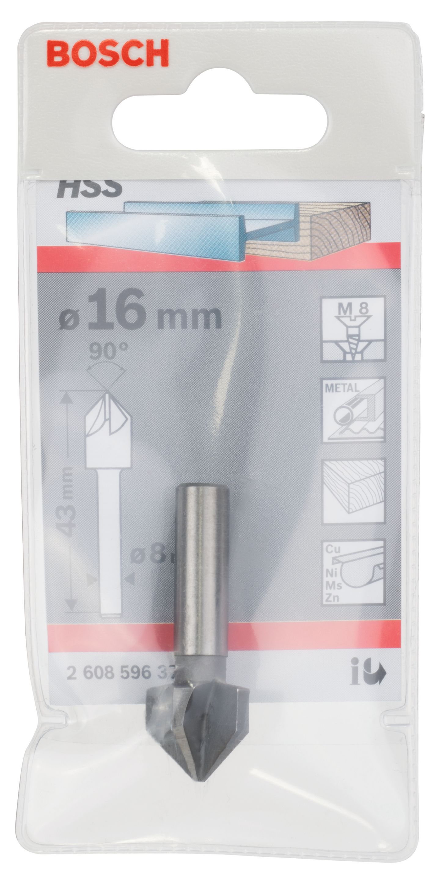 FÖRSÄNKARE 5SKJ HSS 16X56M M8